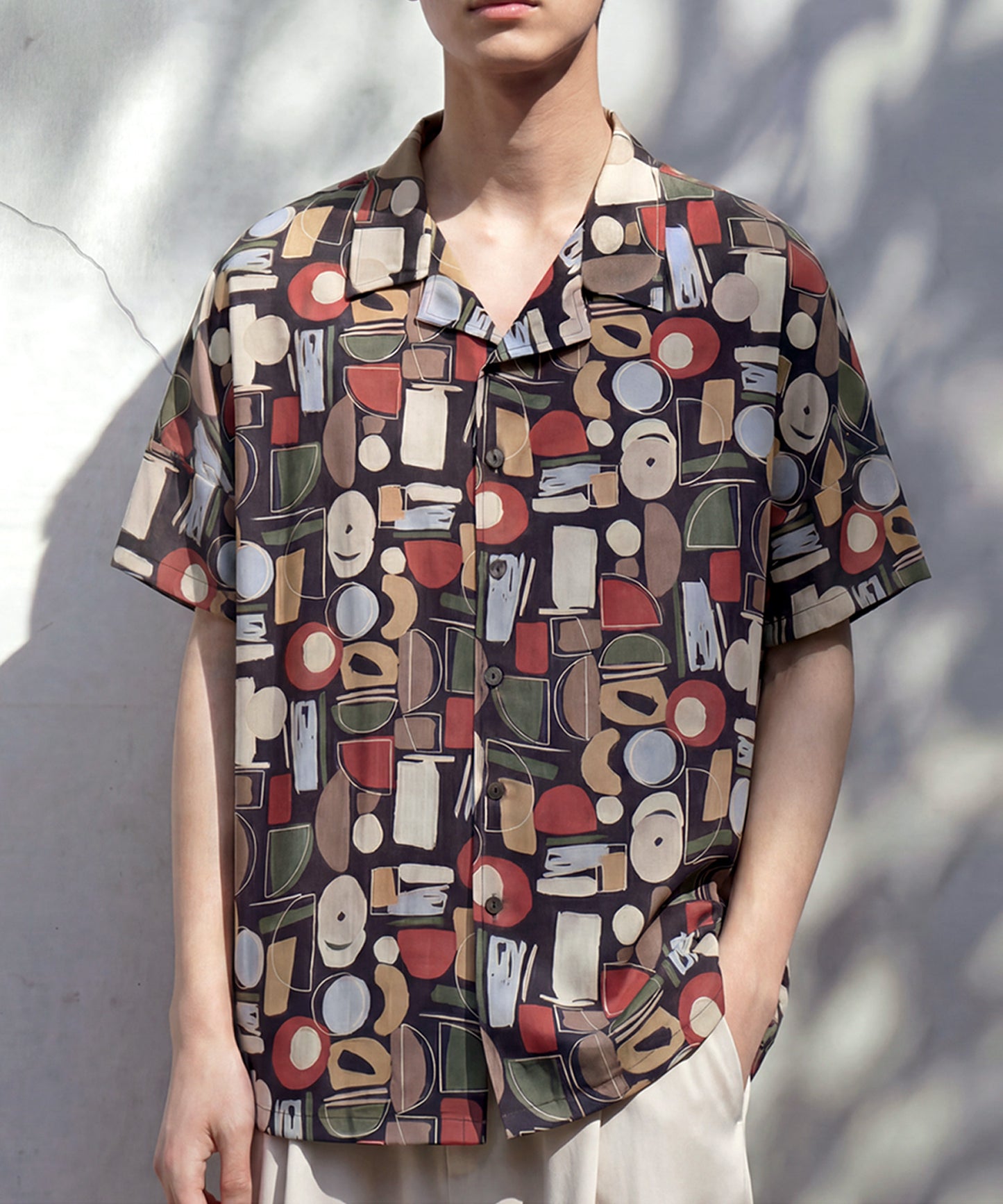 Geometric Pattern Shirt Men’s