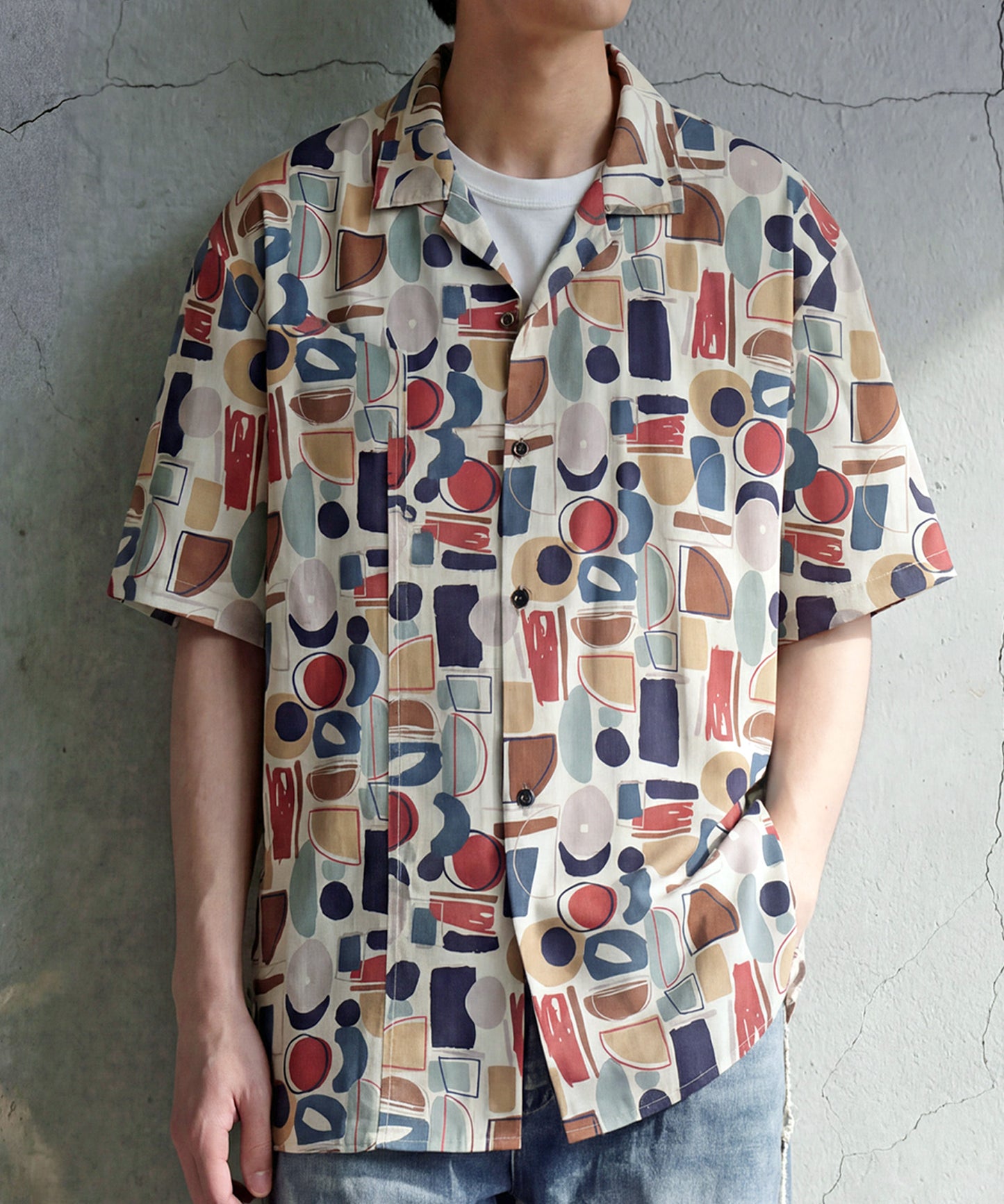 Geometric Pattern Shirt Men’s