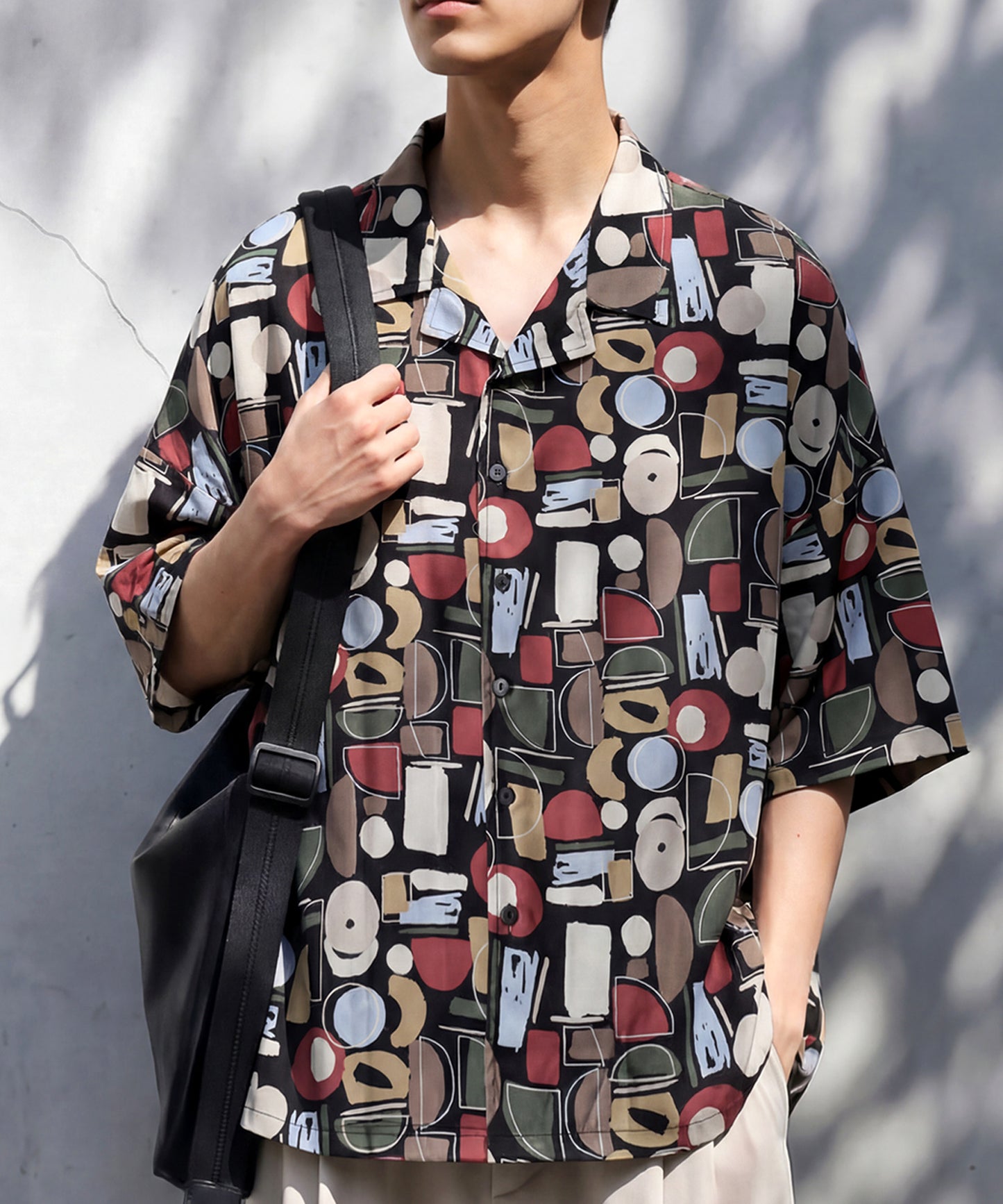 Geometric Pattern Shirt Men’s