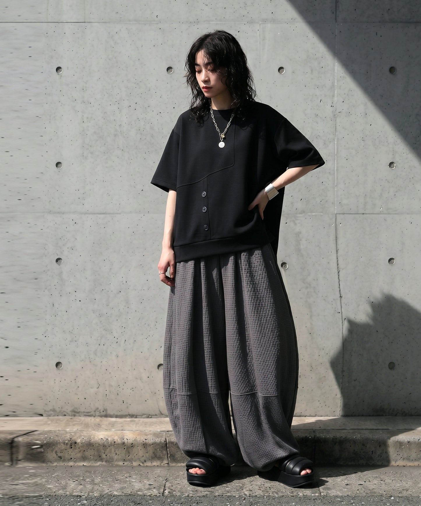 Waffle Balloon Easy Pants Ladies