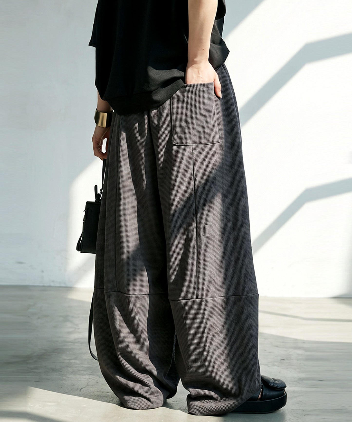 Waffle Balloon Easy Pants Ladies