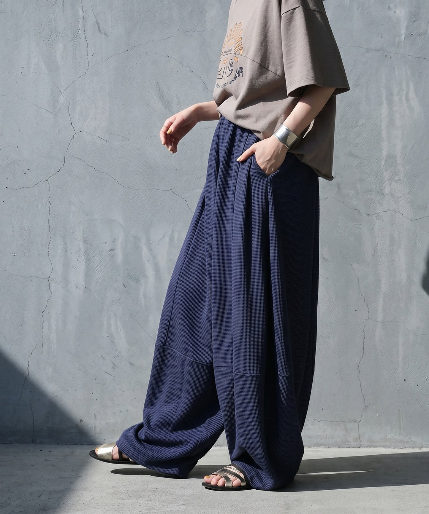Waffle Balloon Easy Pants Ladies