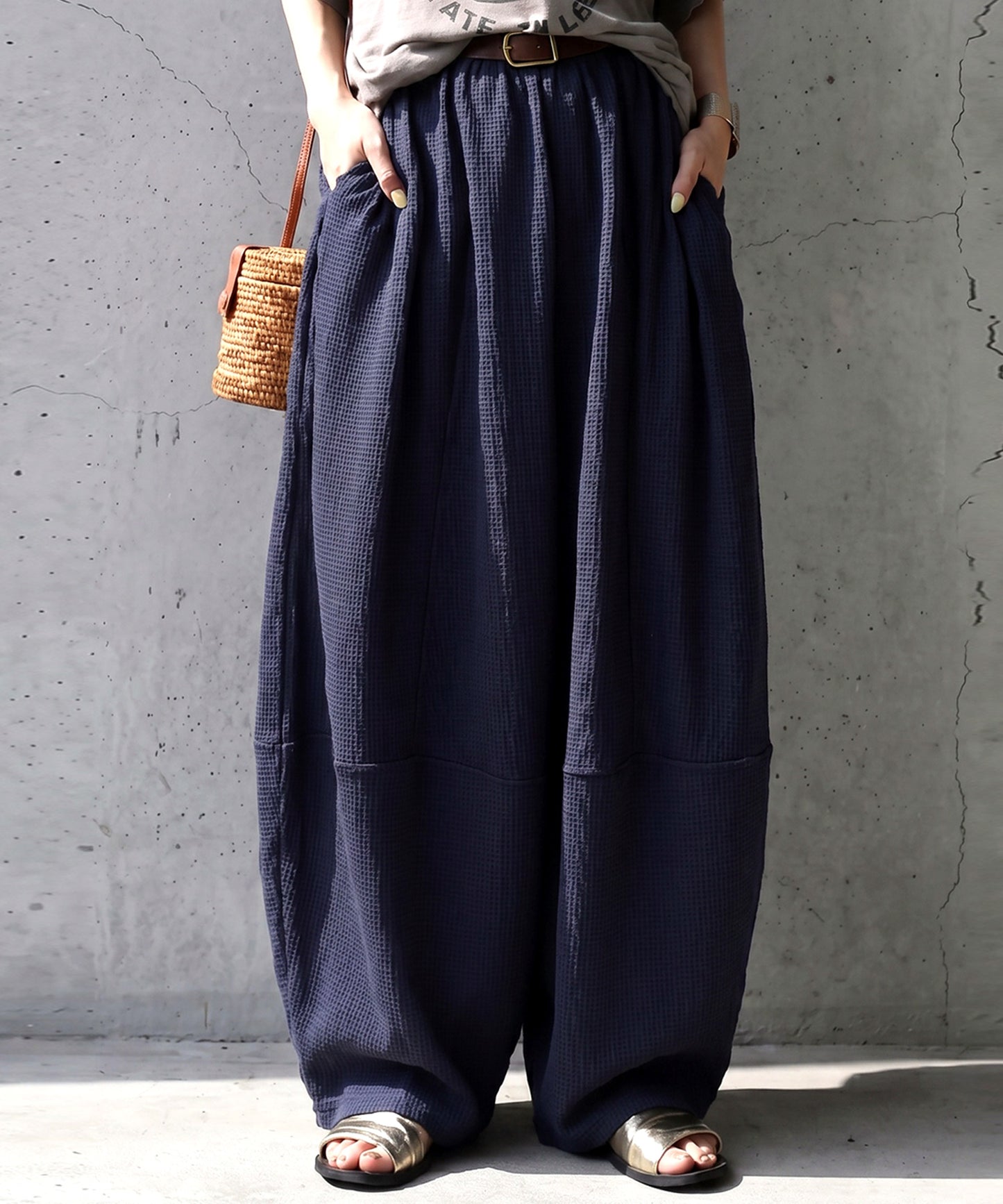 Waffle Balloon Easy Pants Ladies