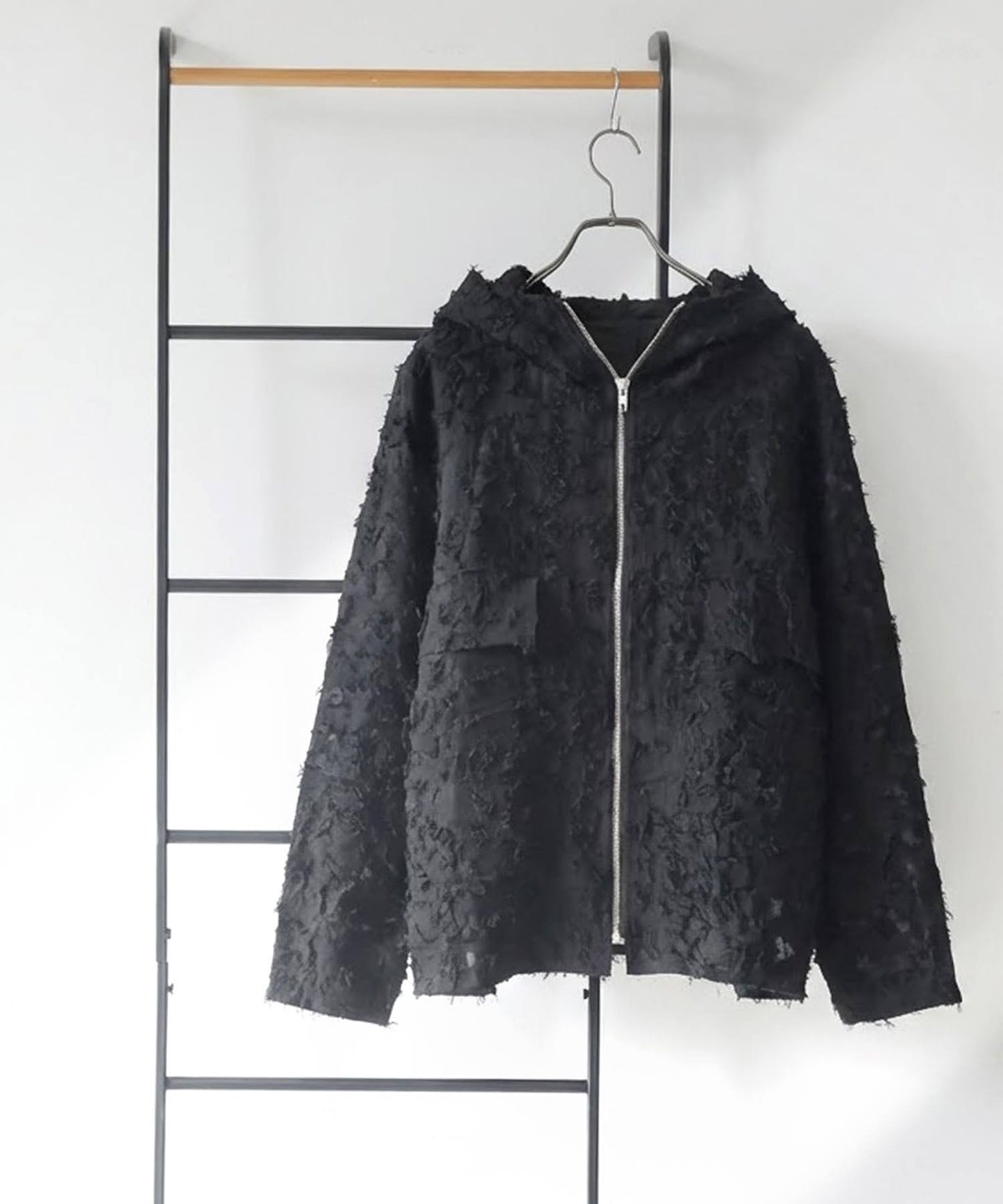 Sheer Fringe Hoodie Ladies
