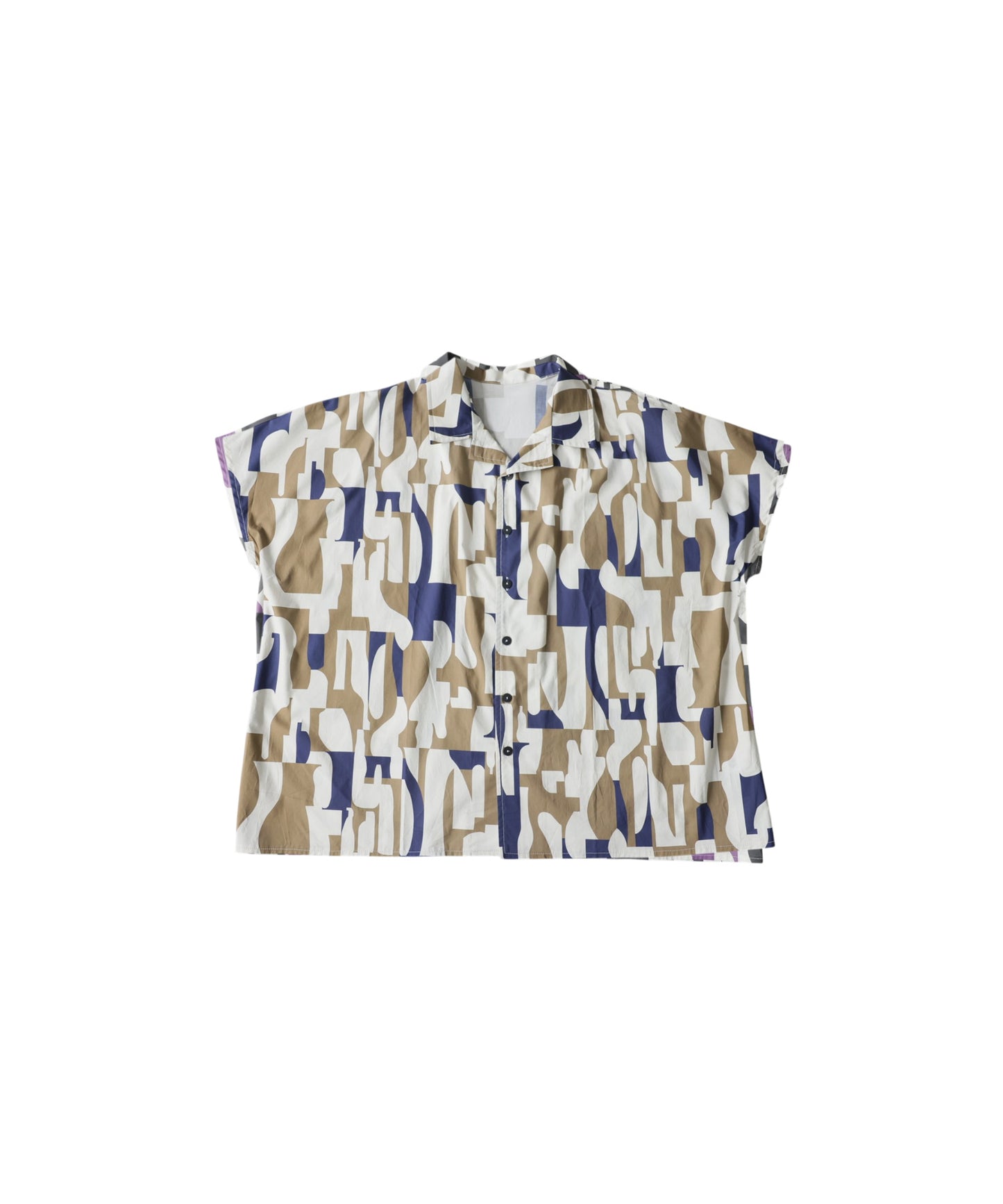 Open-Collar Retro-Patterned Shirt Men’s