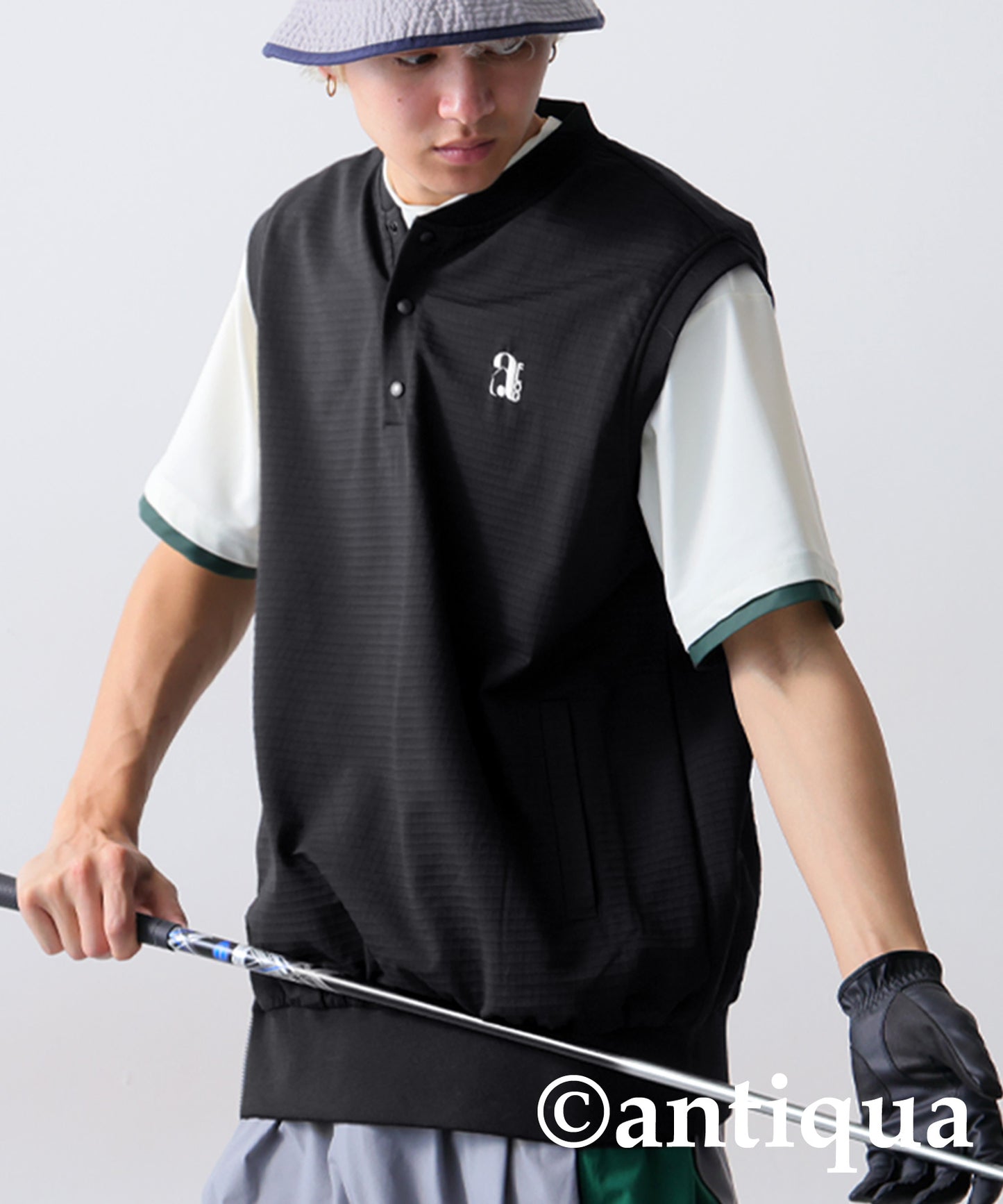 ANTIQUA GOLF Logo Golf Vest Men's