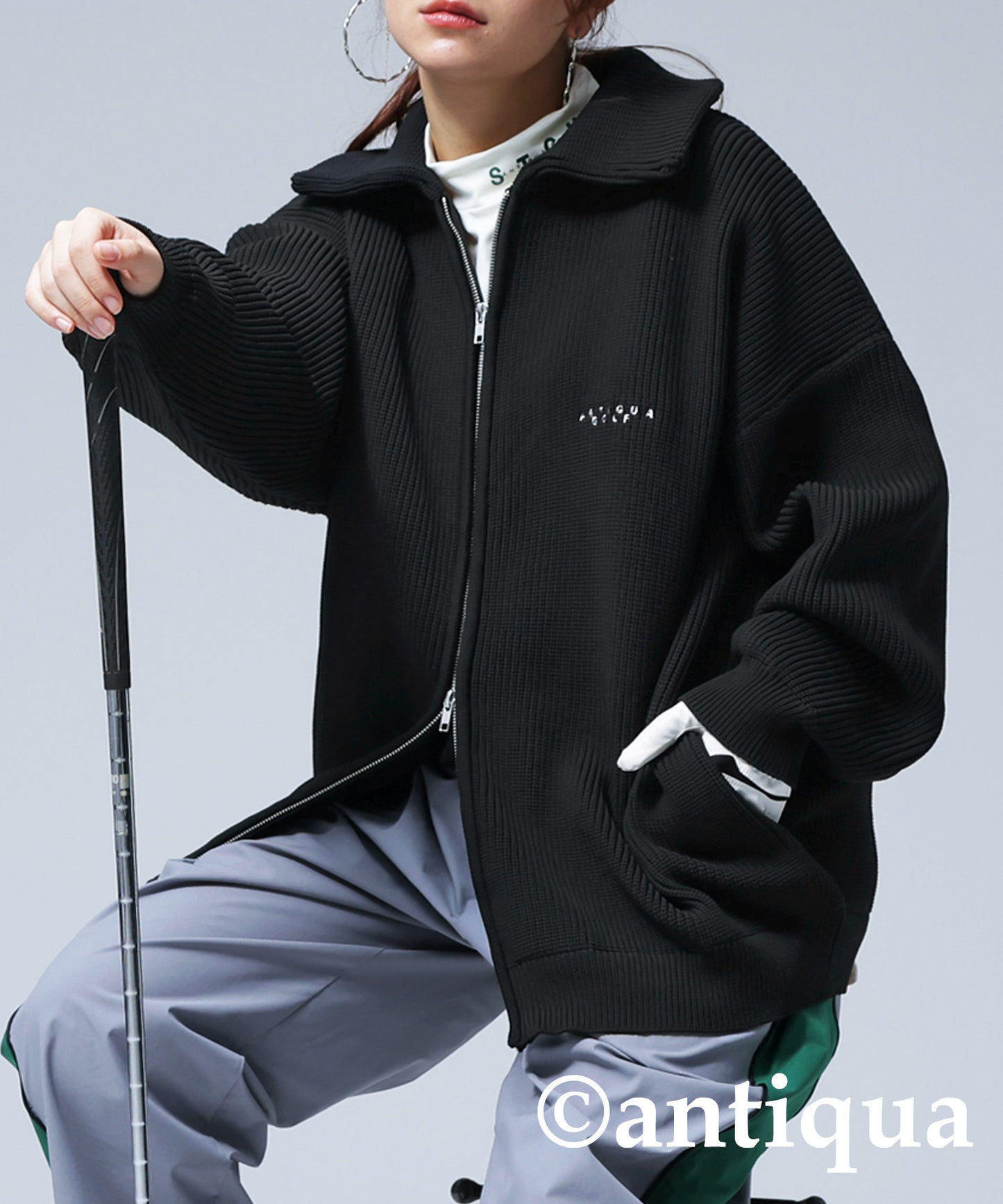 ANTIQUA GOLF Sponge Knit Jacket Ladies