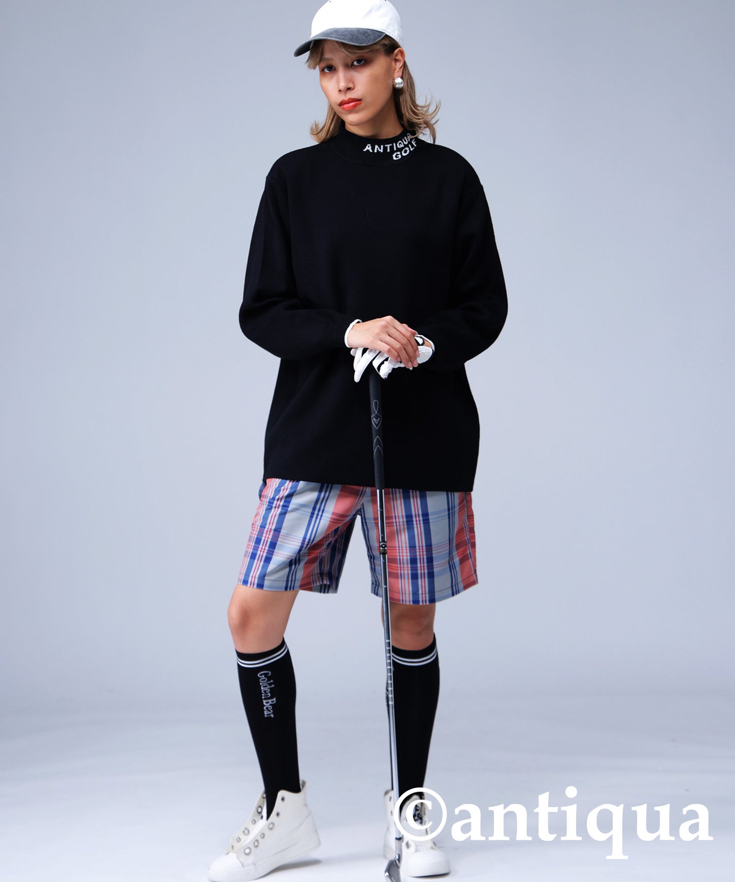 ANTIQUA GOLF High Neck Knit Tops Ladies