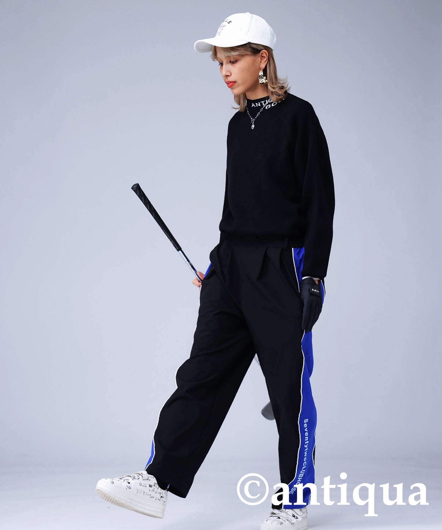 ANTIQUA GOLF High Neck Knit Tops Ladies