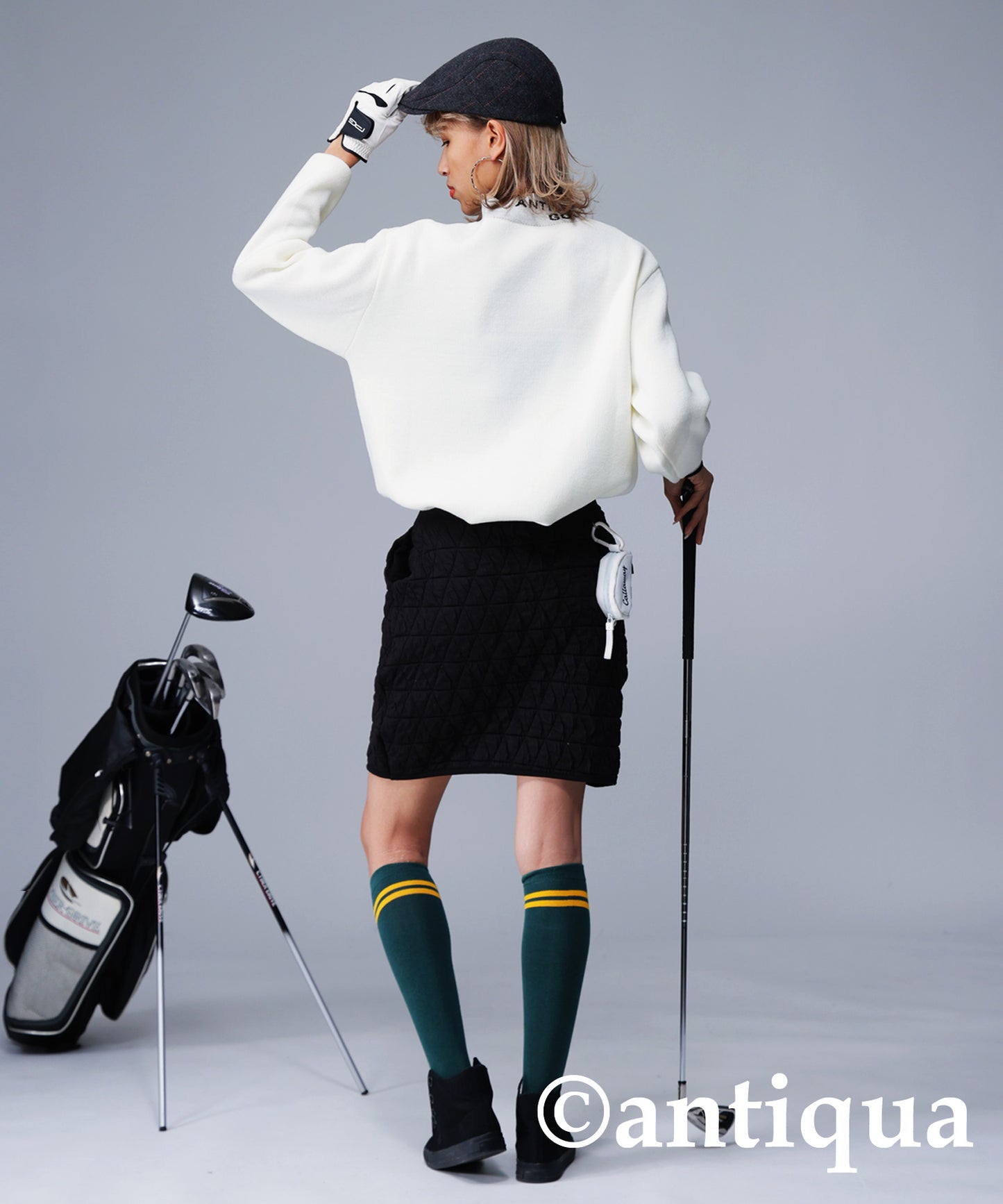 ANTIQUA GOLF High Neck Knit Tops Ladies