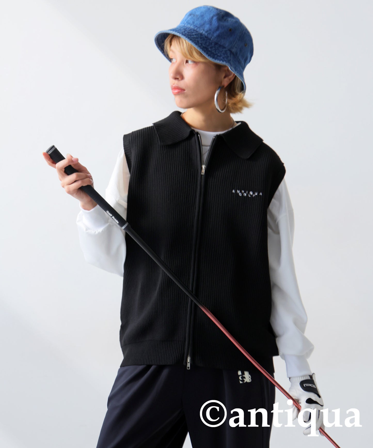 ANTIQUA GOLF Sponge Knit Vest Ladies