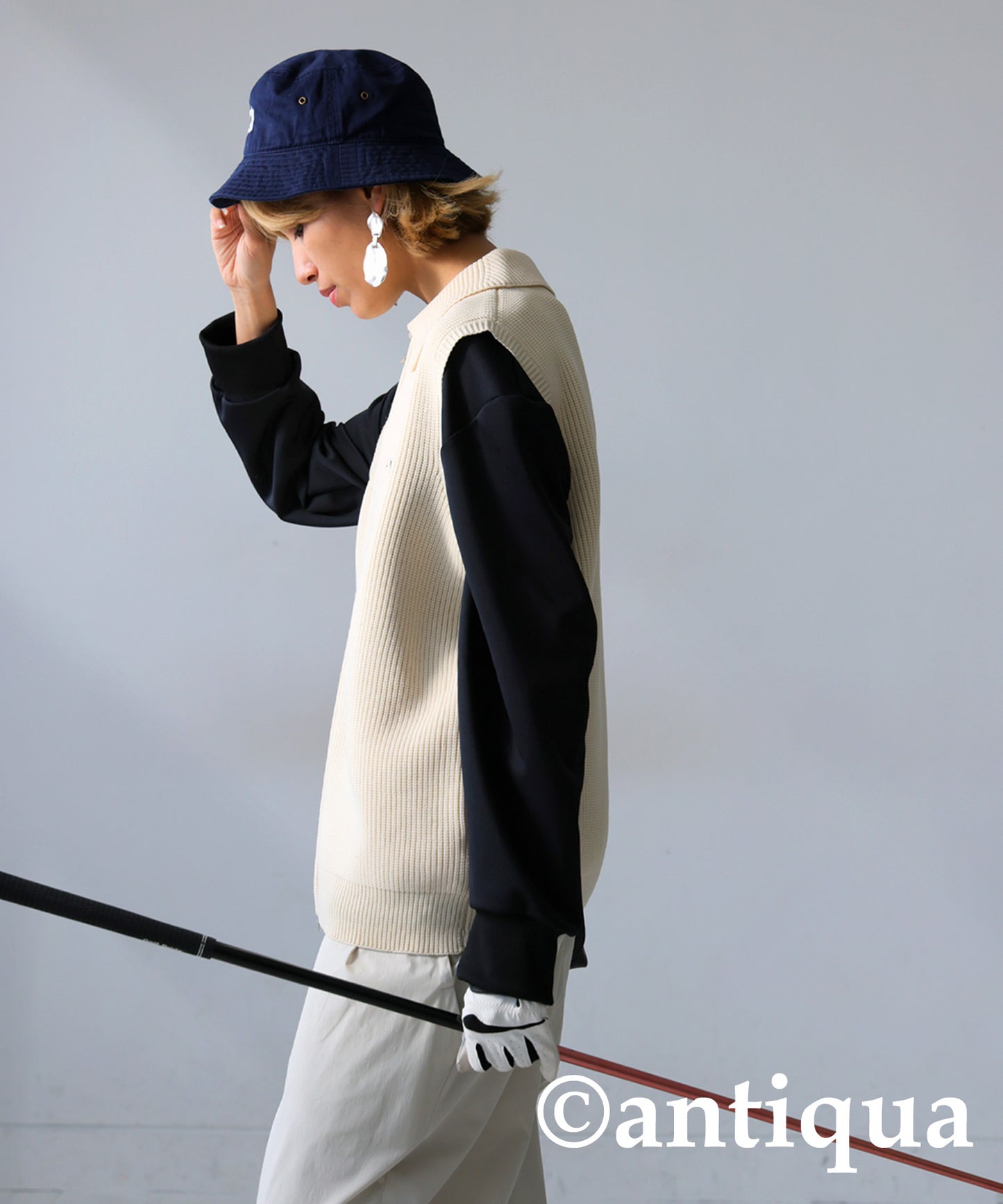 ANTIQUA GOLF Sponge Knit Vest Ladies