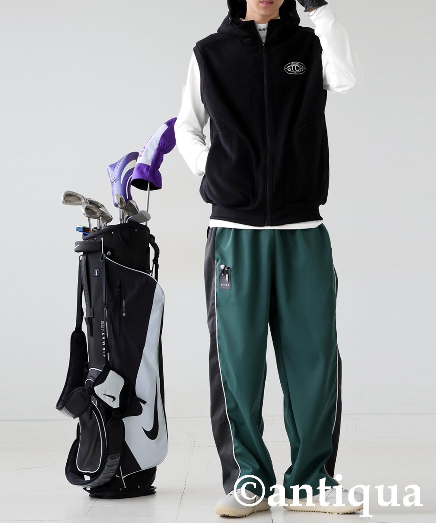 ANTIQUA GOLF×STCH High-Neck Heated Top Men's