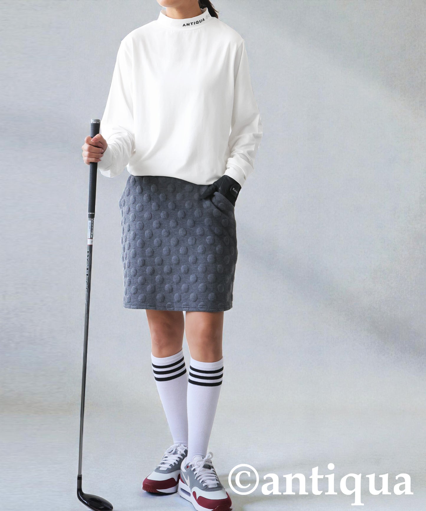 ANTIQUA GOLF×STCH High-Neck Heated Top Ladies