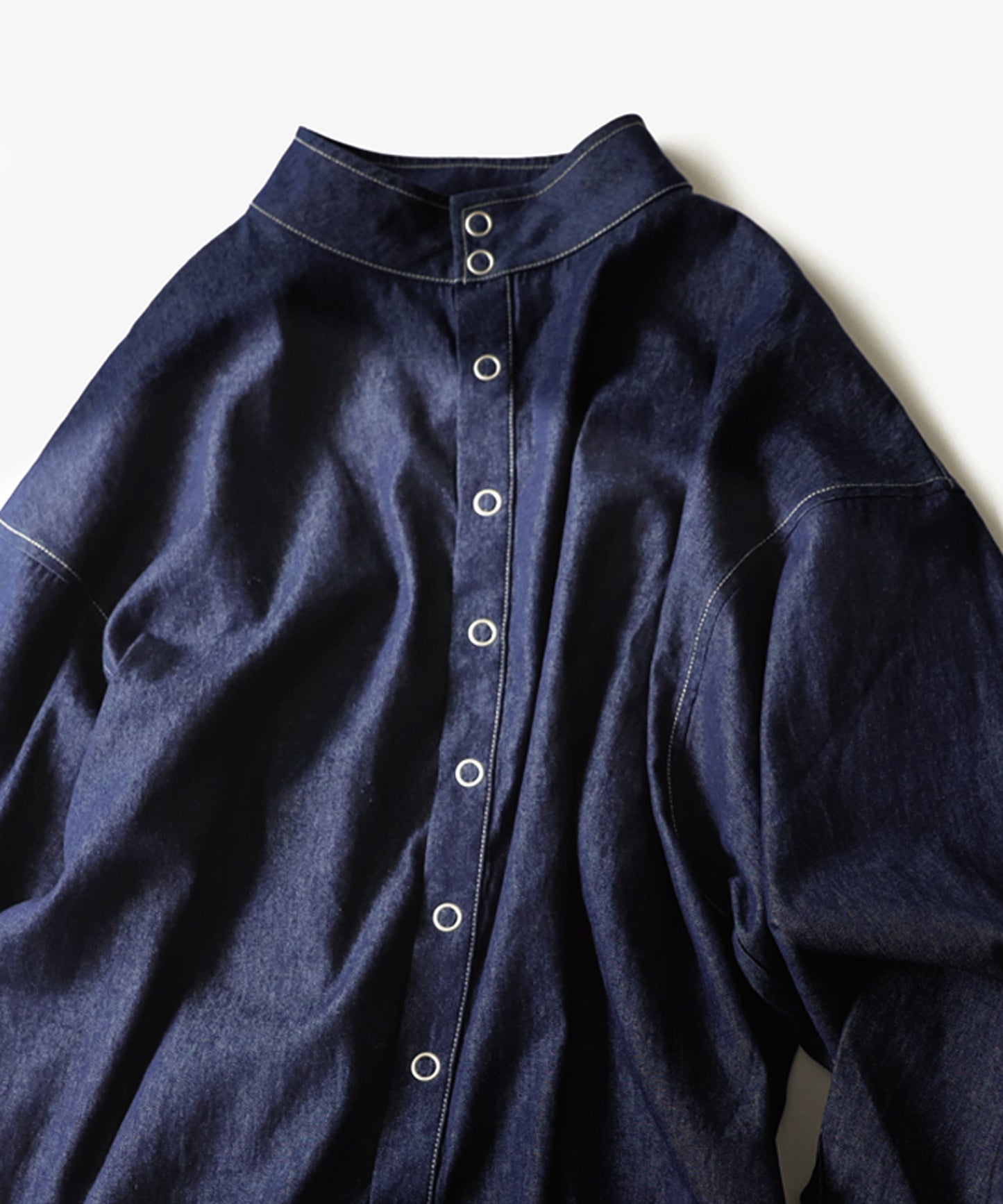 Men's denim shirt ring snap cotton