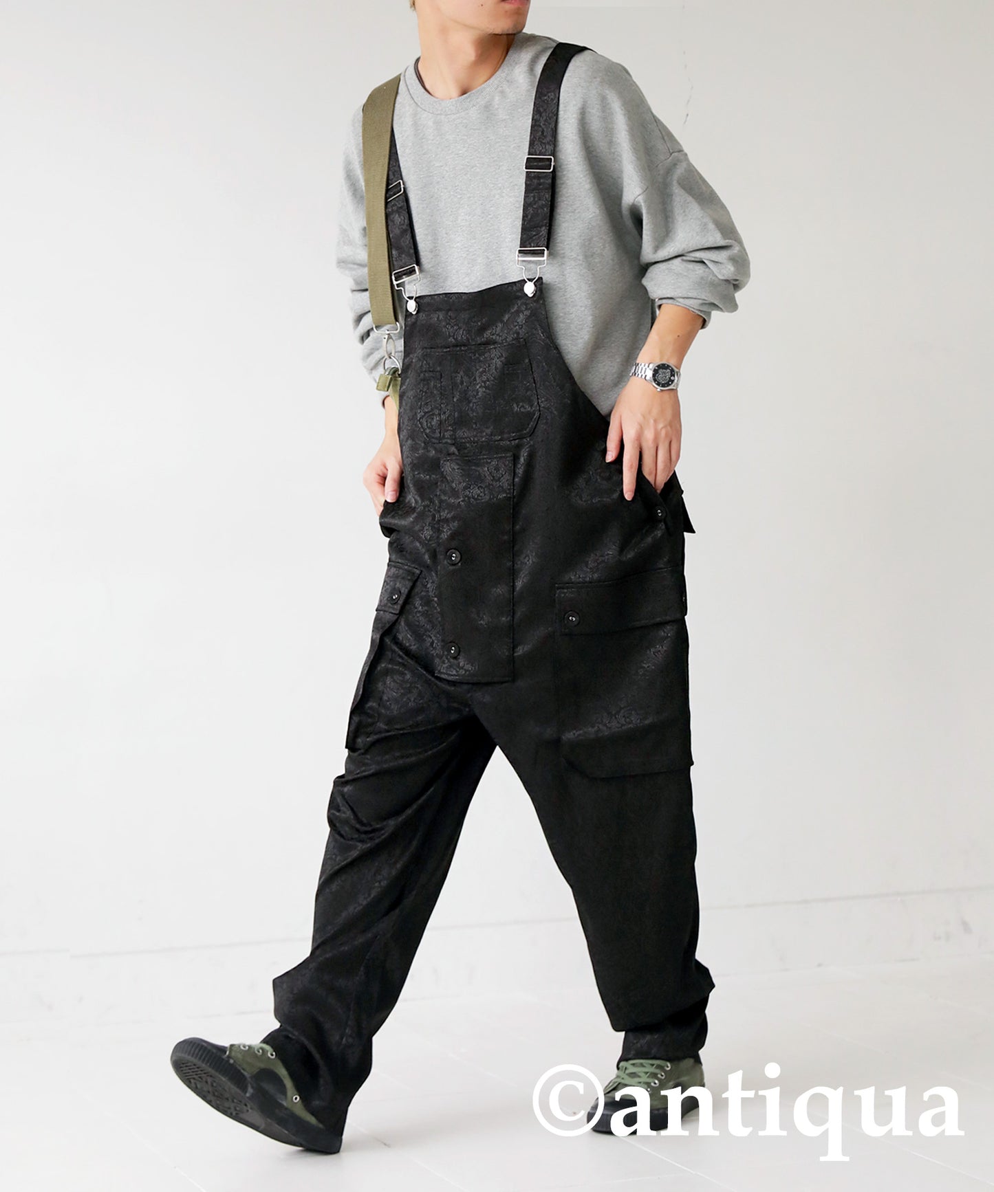 Men's Jacquard Overalls Fll-Length