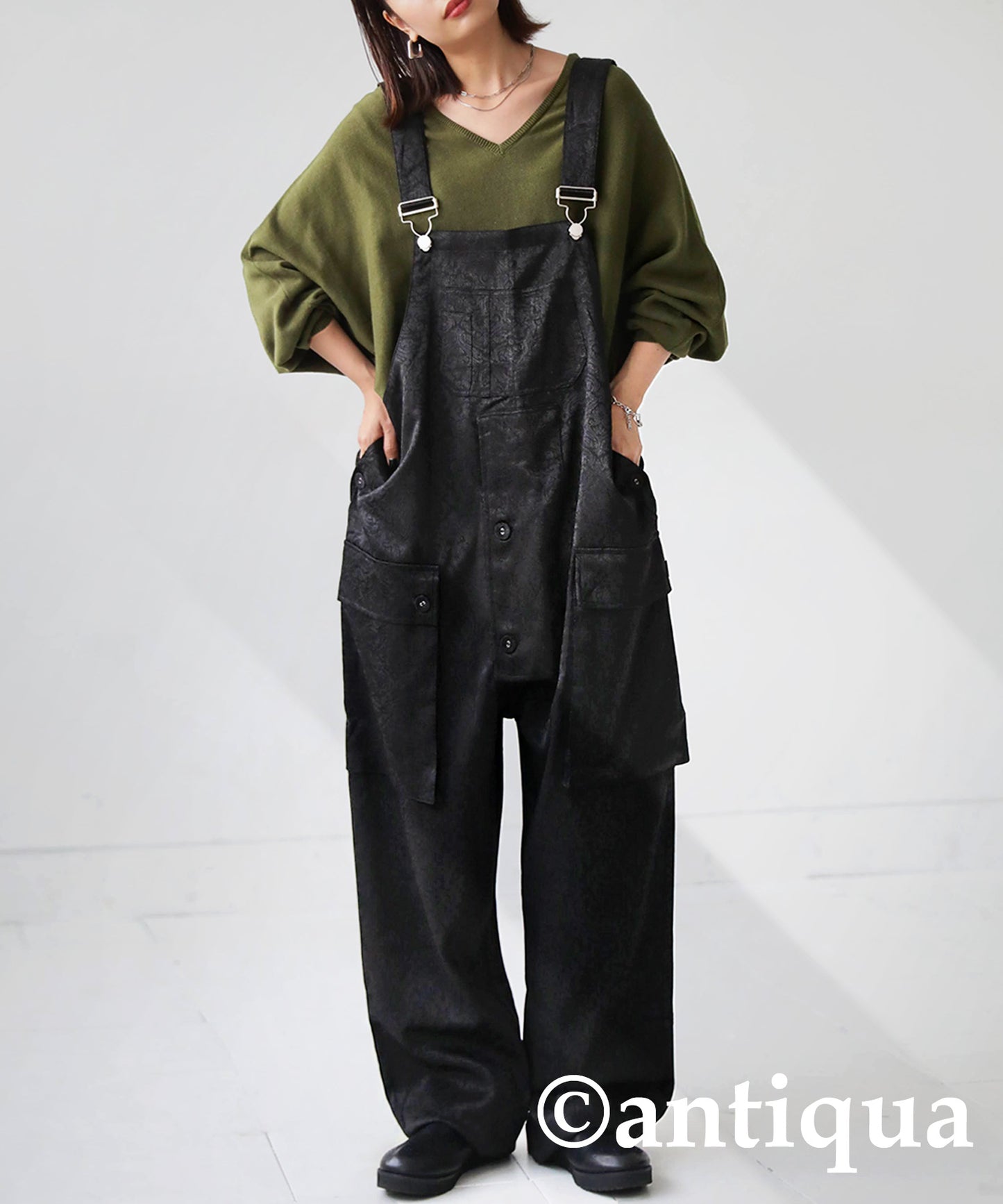 Ladies Jacquard Overalls Fll-Length