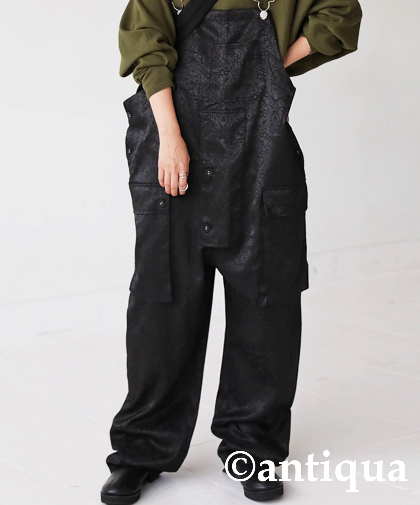 Ladies Jacquard Overalls Fll-Length