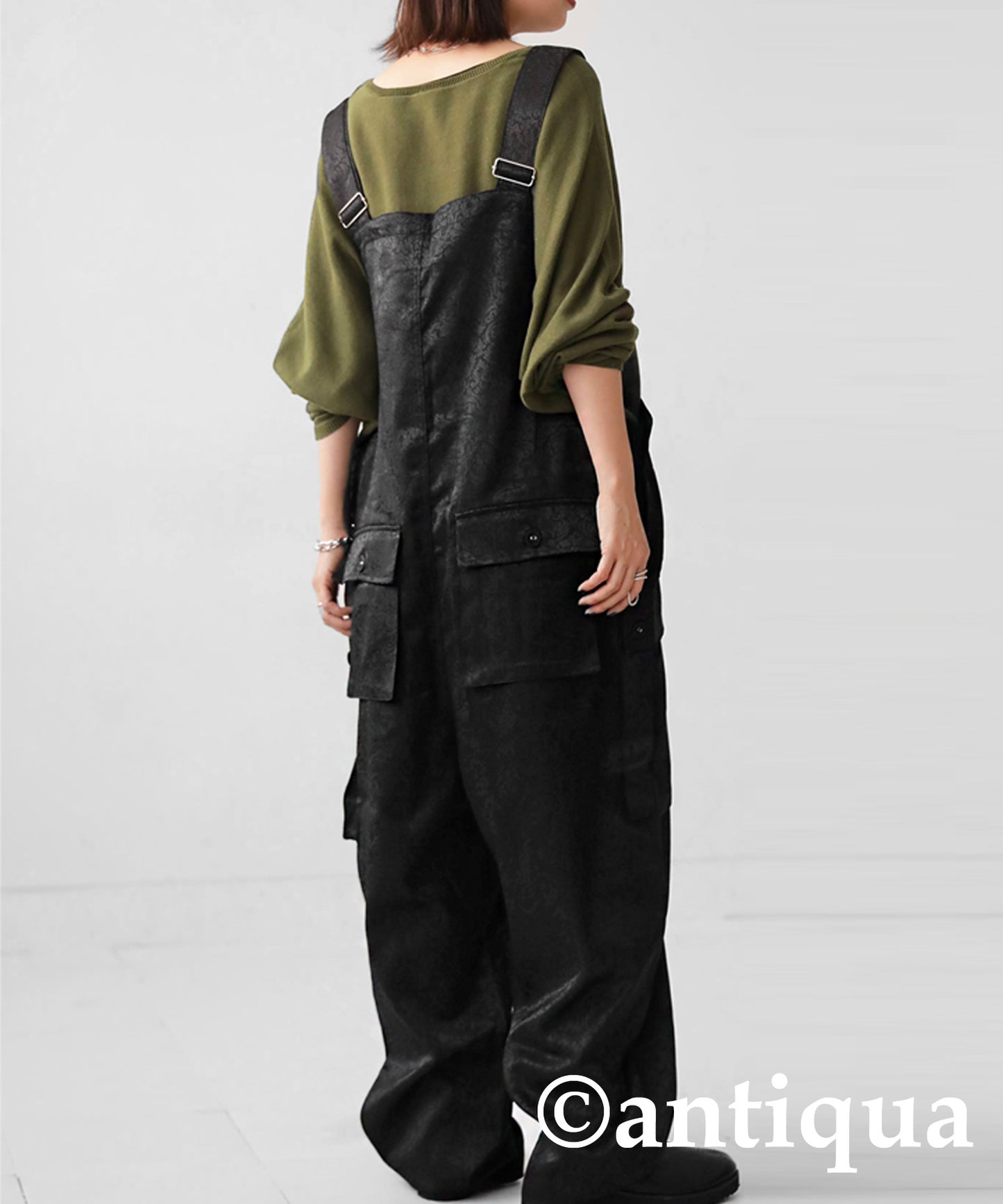 Ladies Jacquard Overalls Fll-Length