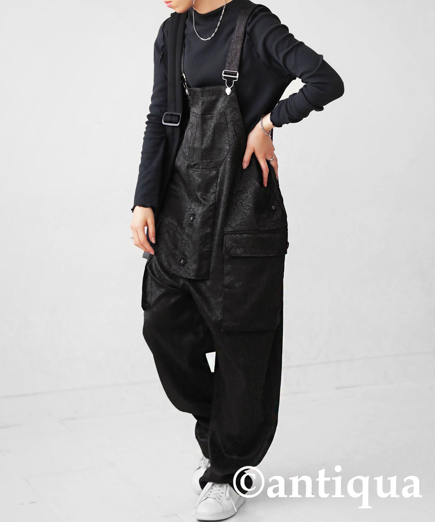 Ladies Jacquard Overalls Fll-Length