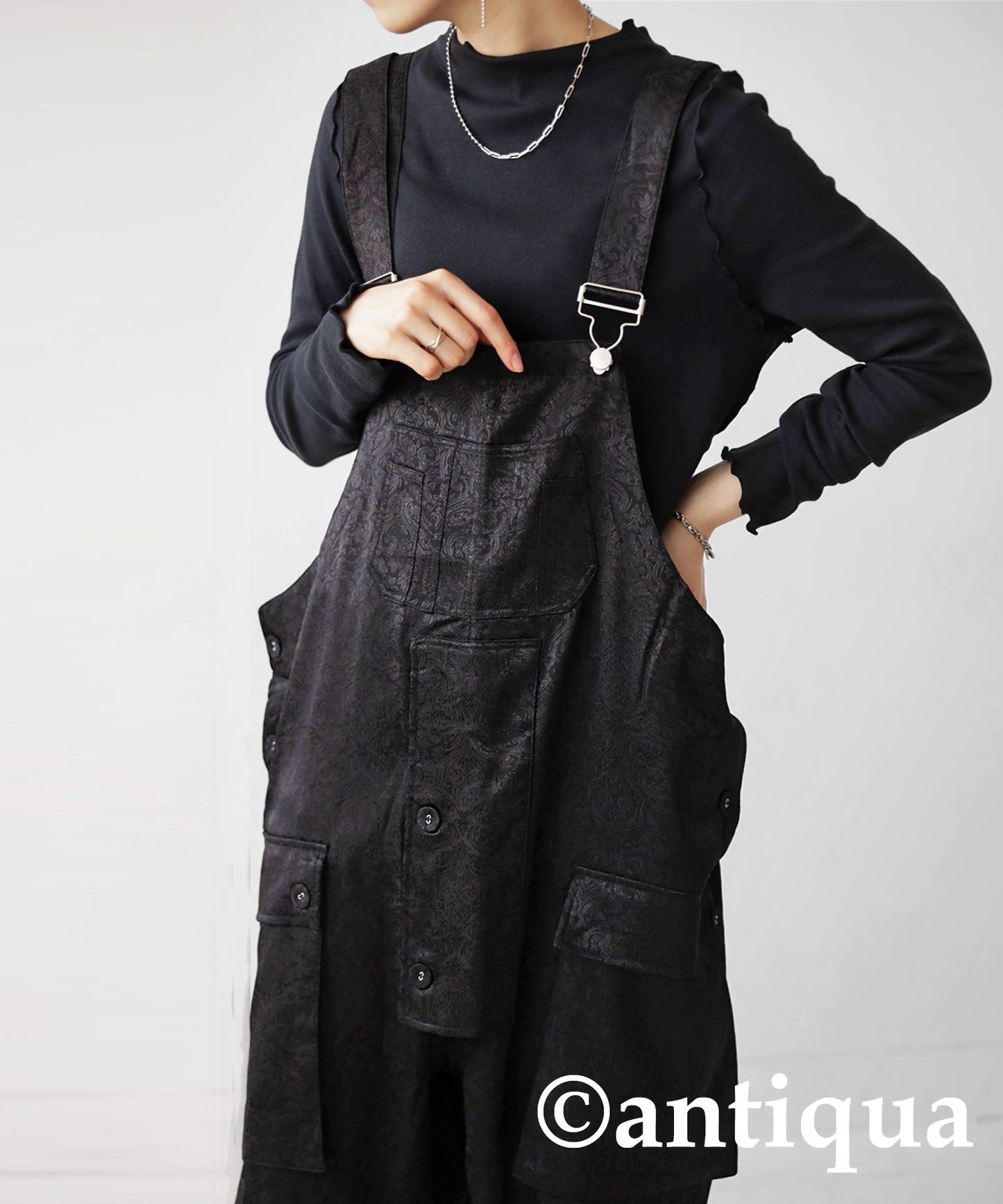 Ladies Jacquard Overalls Fll-Length