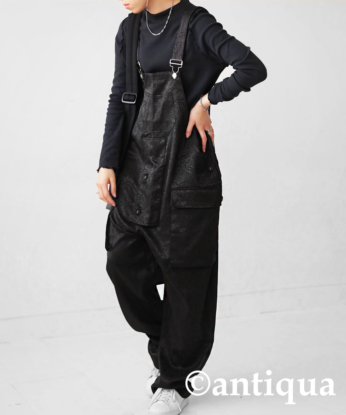 Ladies Jacquard Overalls Fll-Length