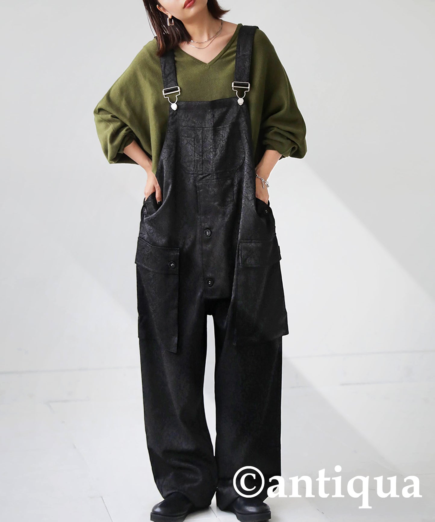 Ladies Jacquard Overalls Fll-Length