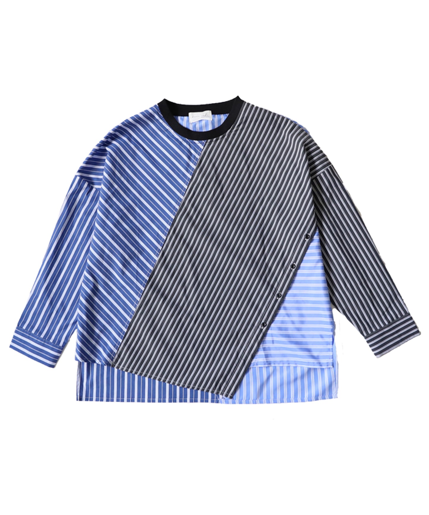 Men's switching shirt stripes pattern