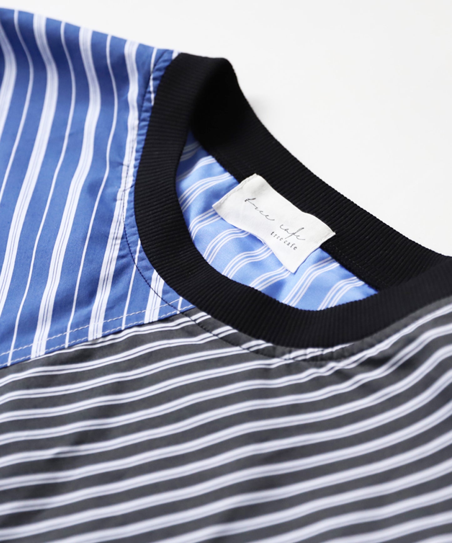 Men's switching shirt stripes pattern