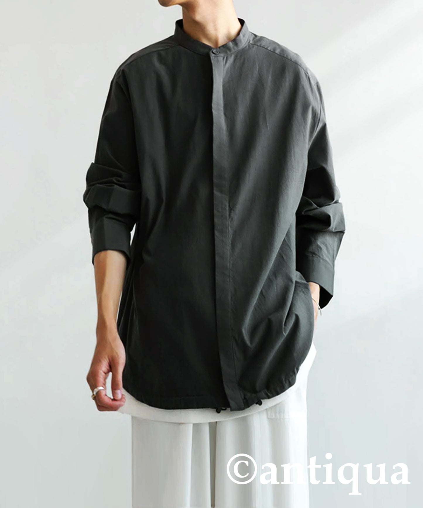 Hem Drawstring Shirt Men's