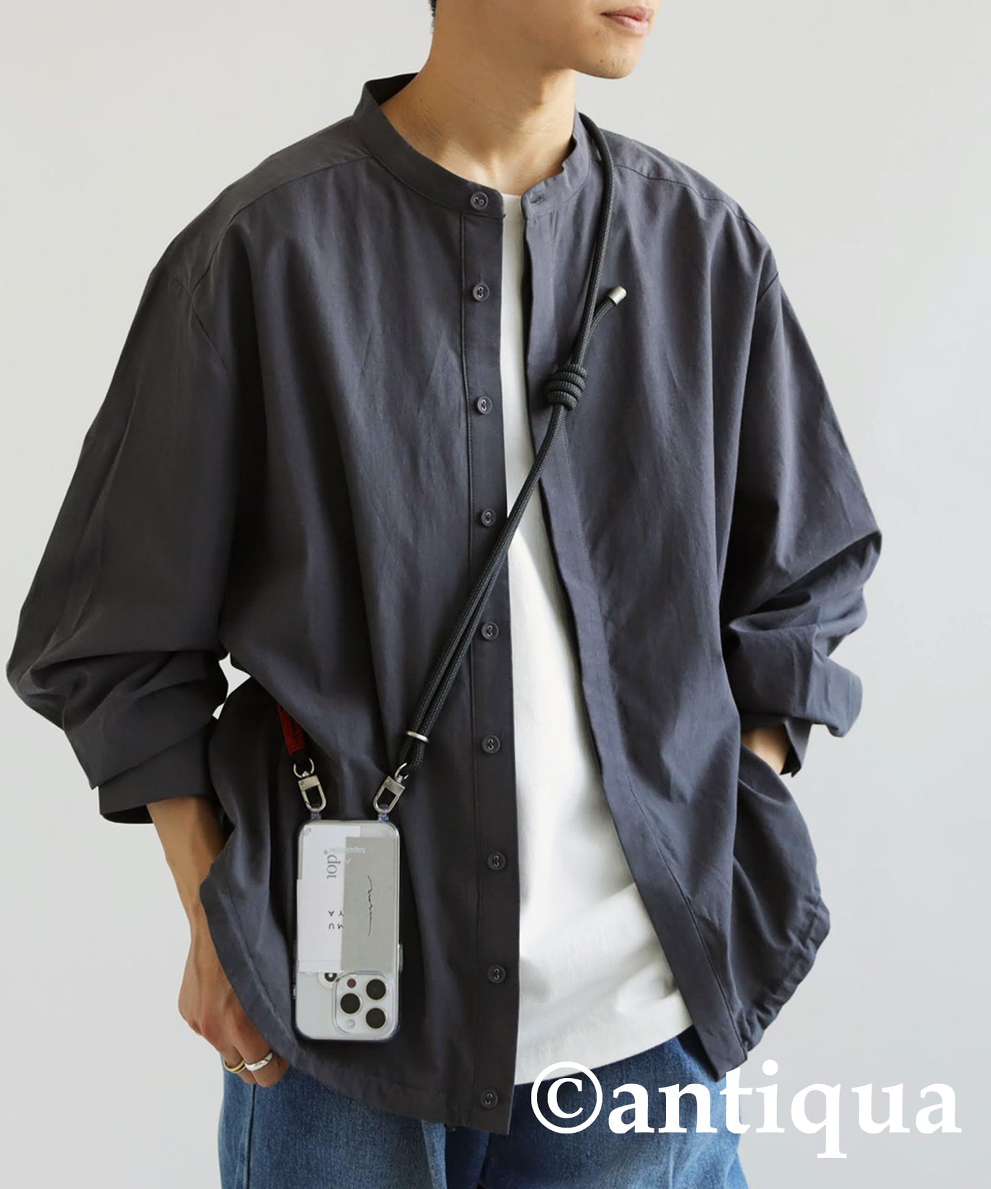 Hem Drawstring Shirt Men's