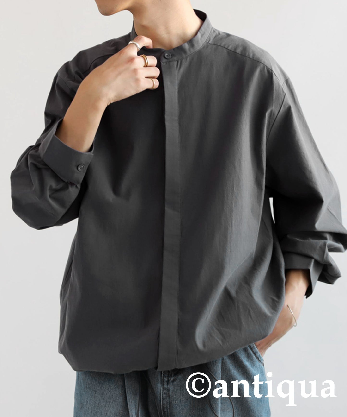 Hem Drawstring Shirt Men's