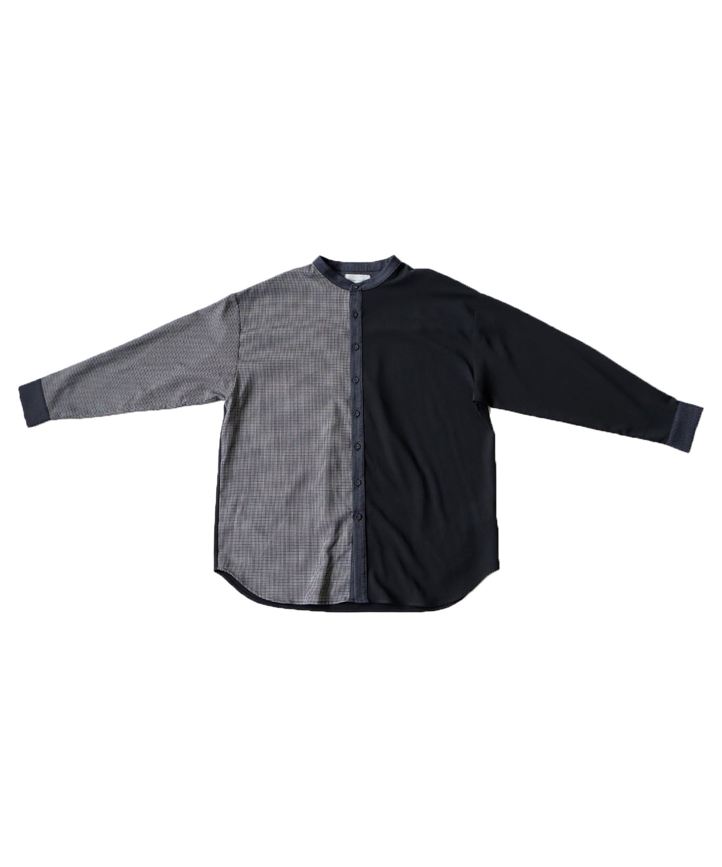 Check switching shirt Men's