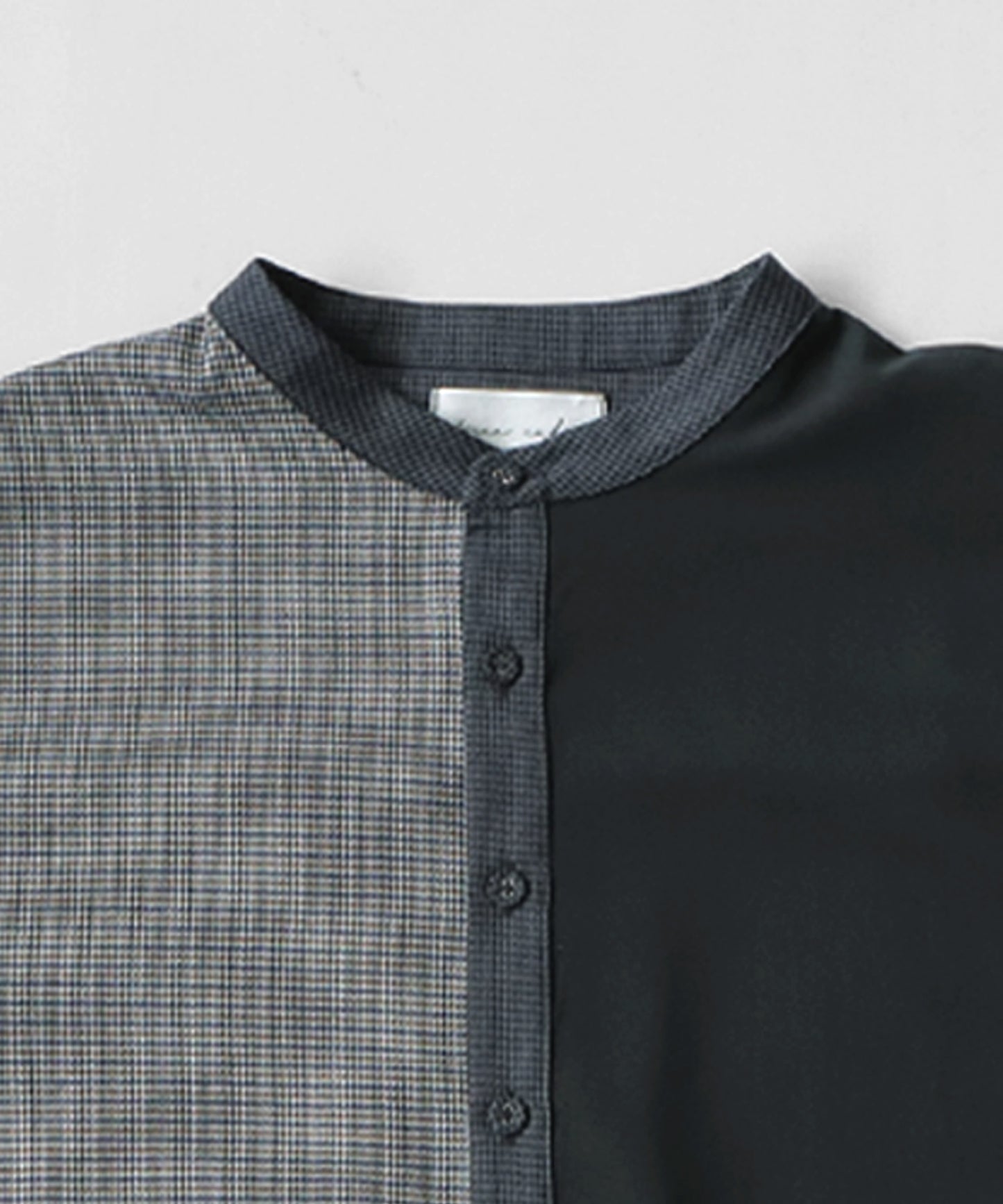 Check switching shirt Men's