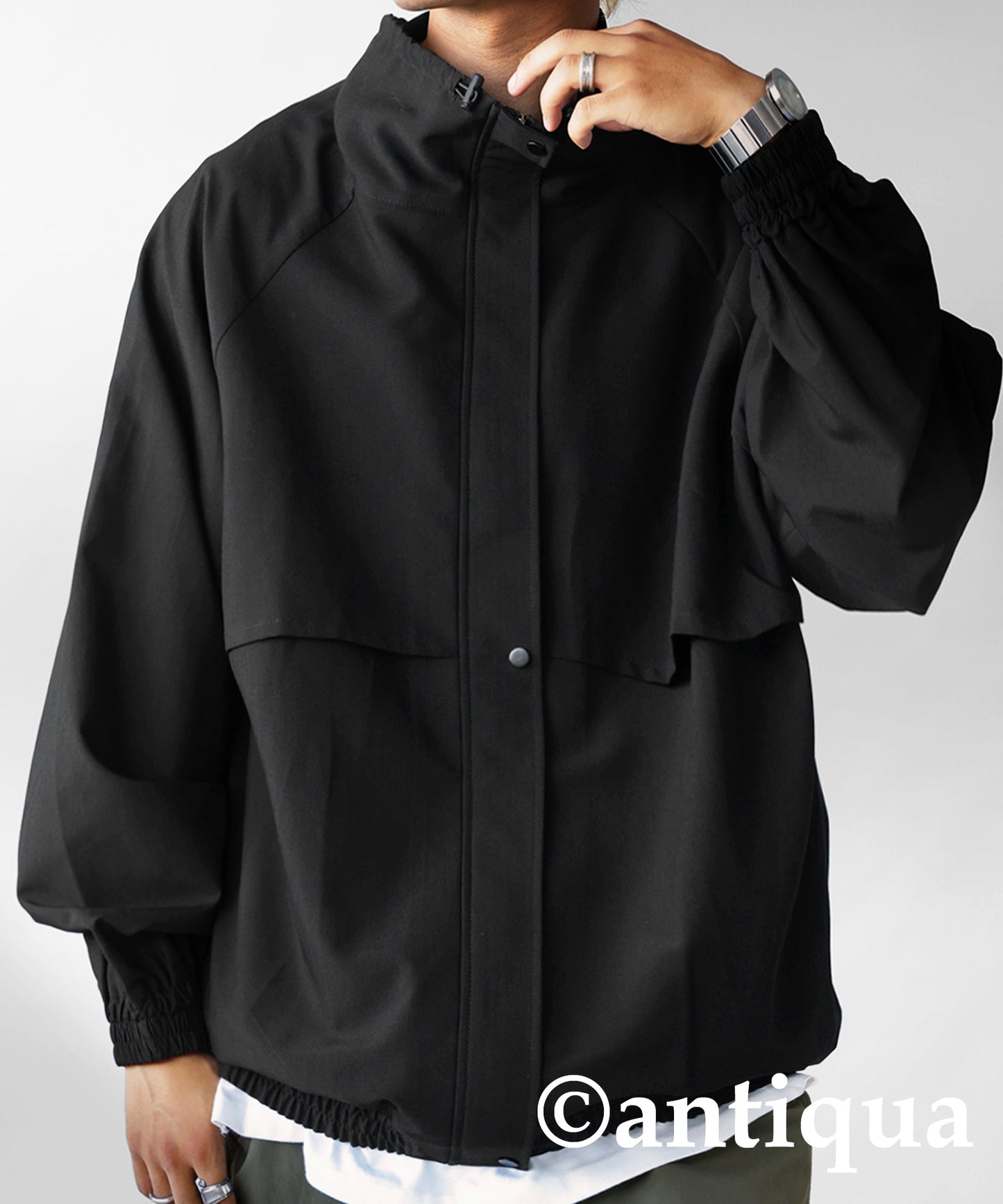 Drawstring Men's jacket outerwear