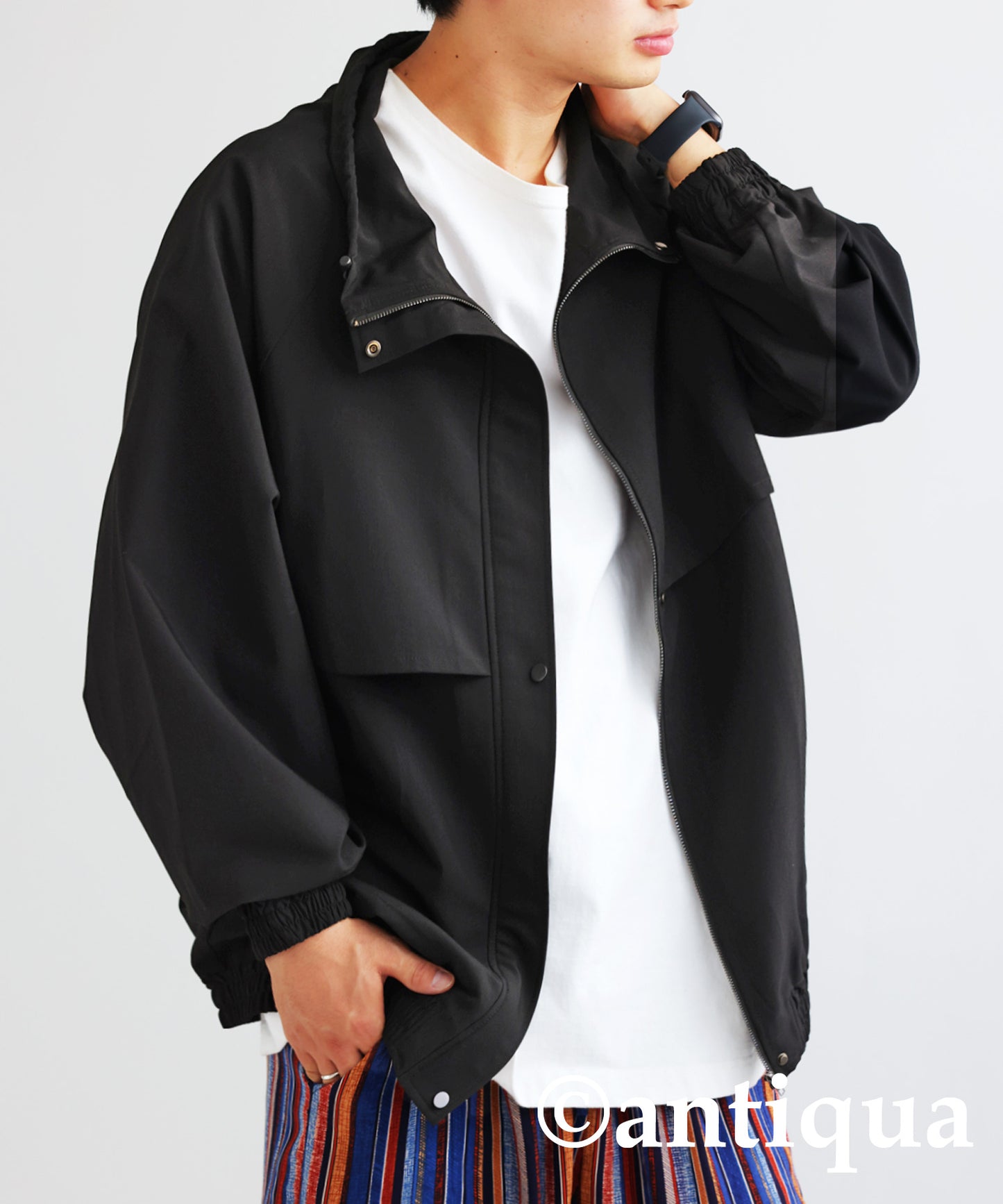 Drawstring Men's jacket outerwear