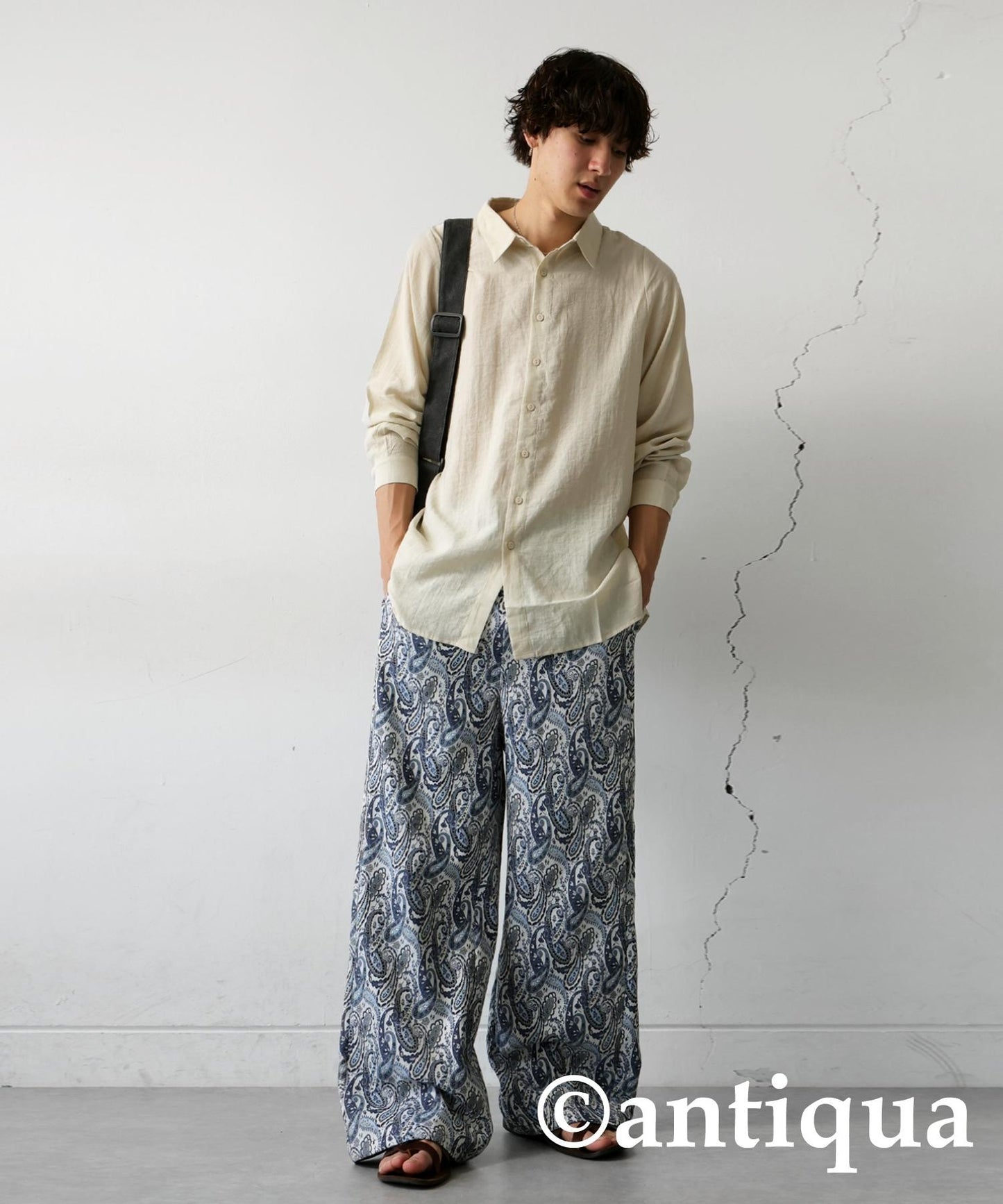 Men's Paisley Wide Pants