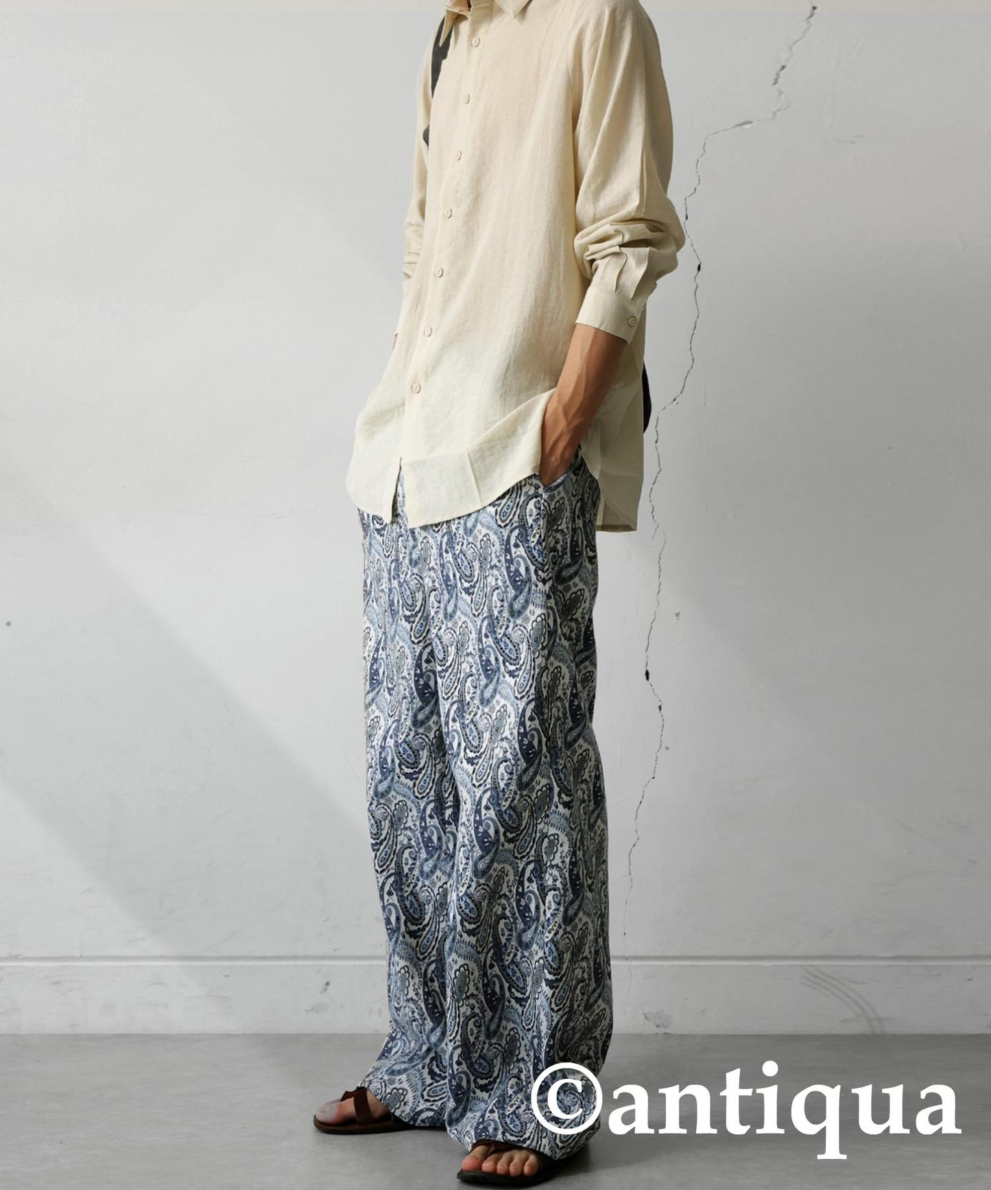 Men's Paisley Wide Pants