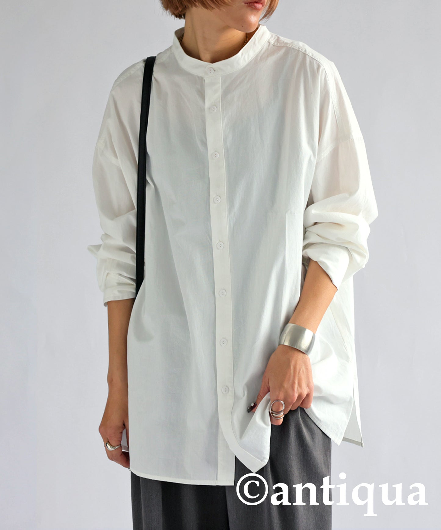 Stand Collar Shirt Ladies