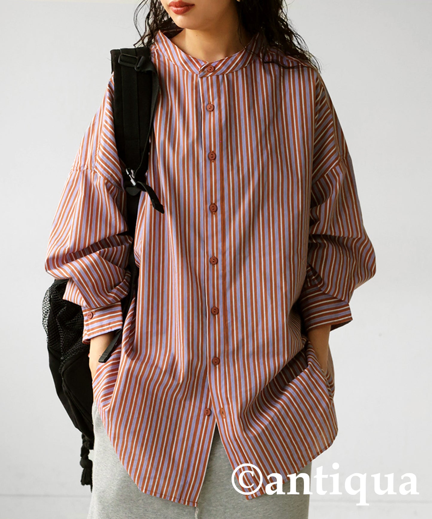 Striped Pattern Shirt Ladies