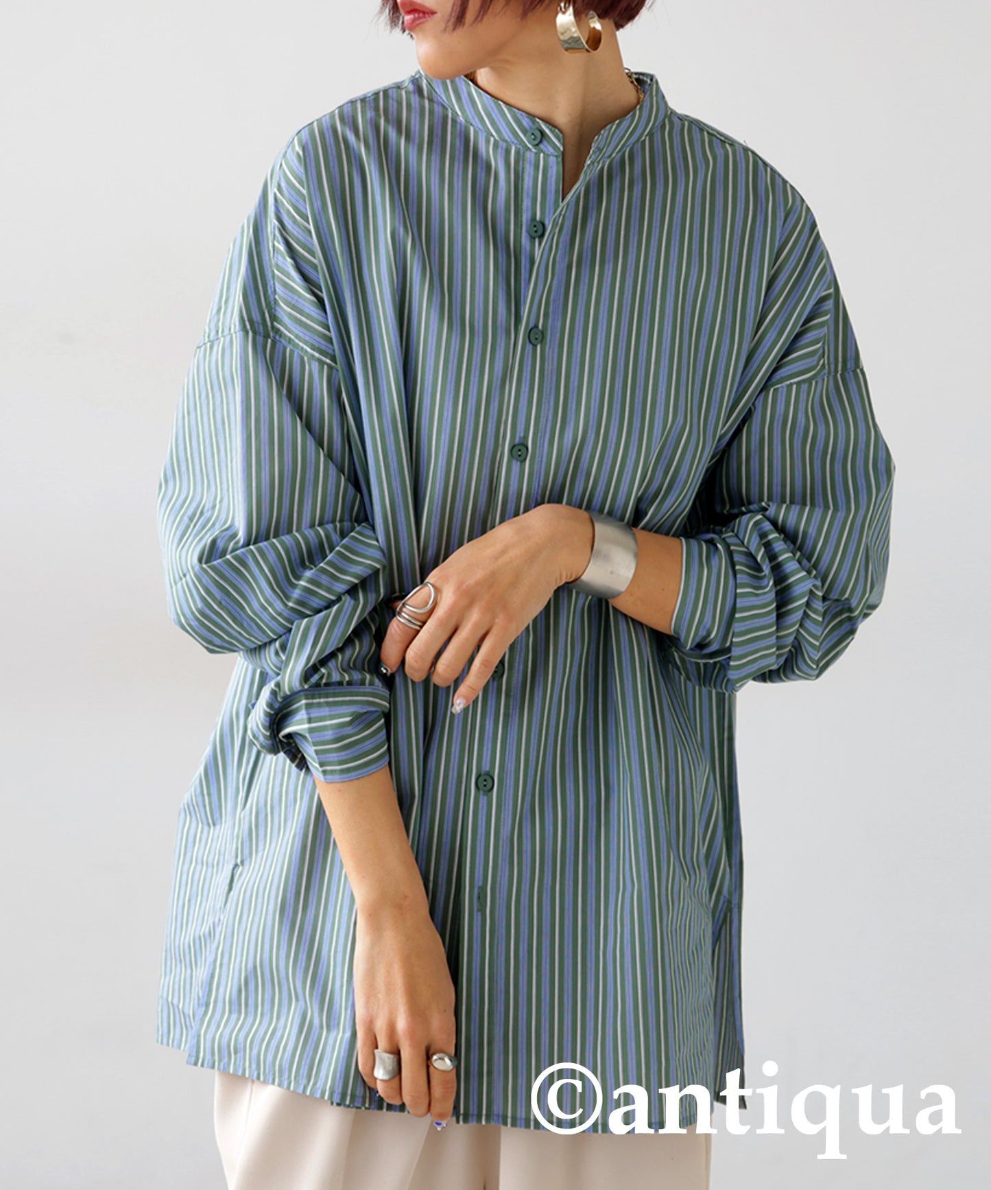 Striped Pattern Shirt Ladies