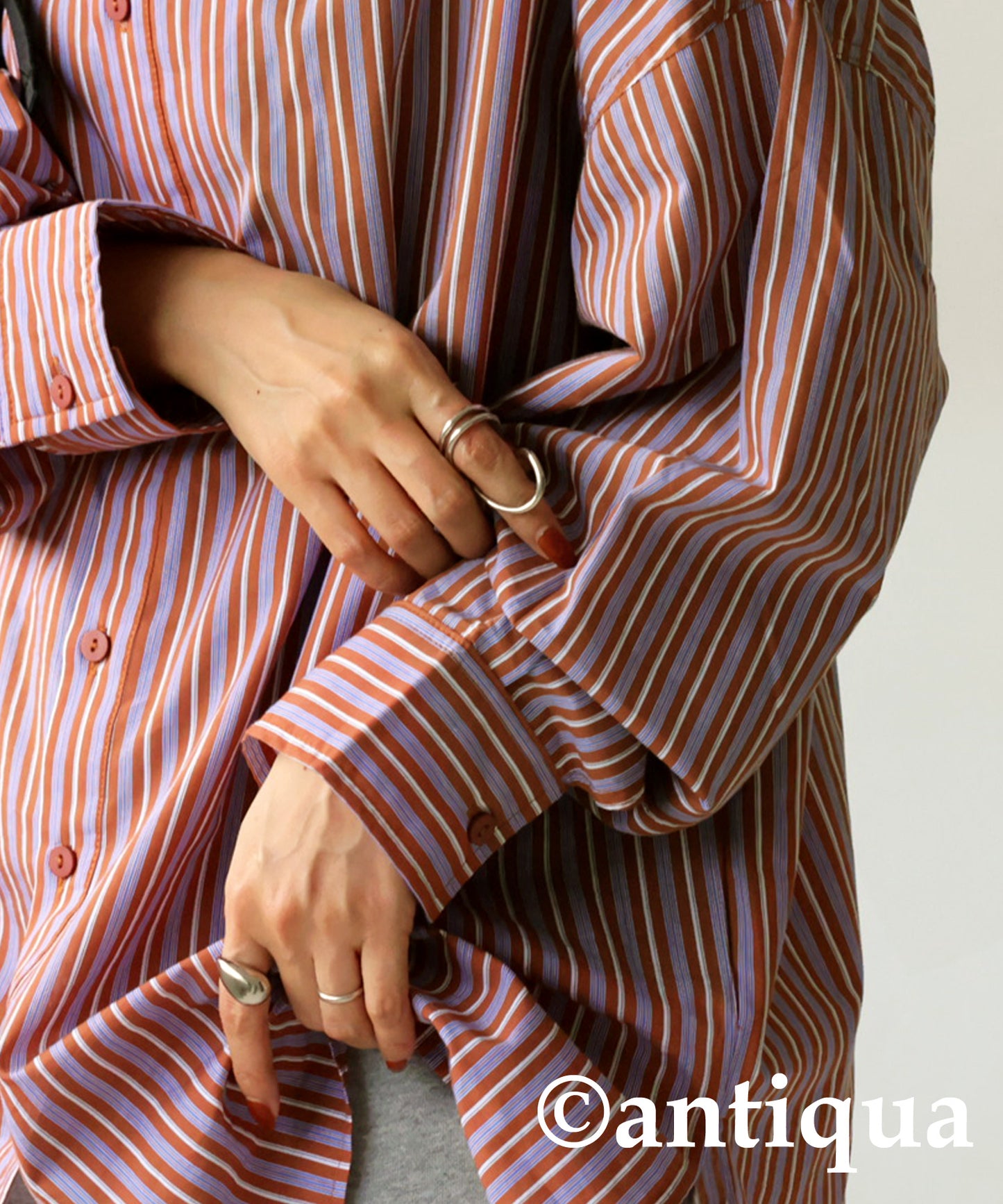 Striped Pattern Shirt Ladies