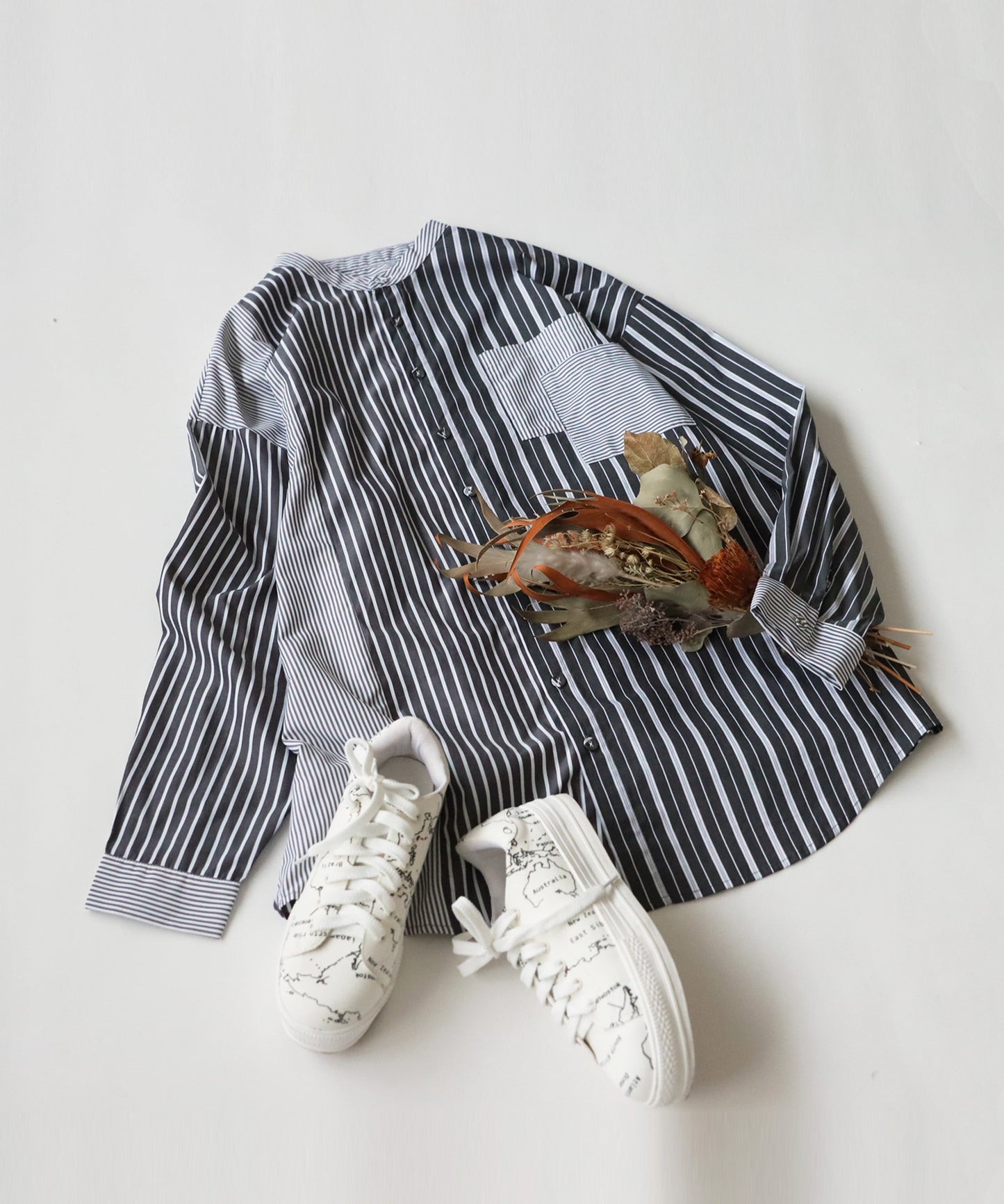 Striped Pattern Shirt Ladies