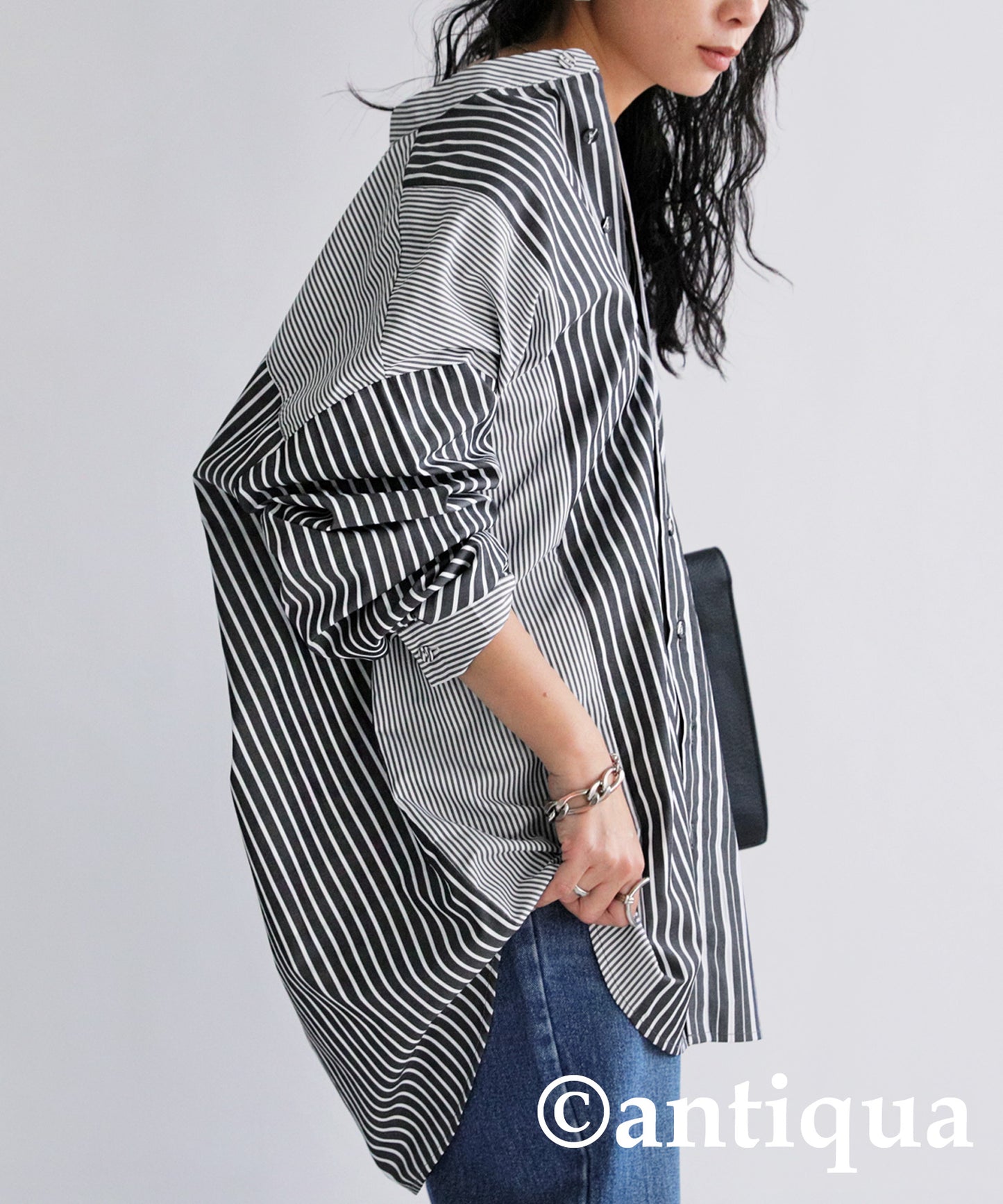 Striped Pattern Shirt Ladies