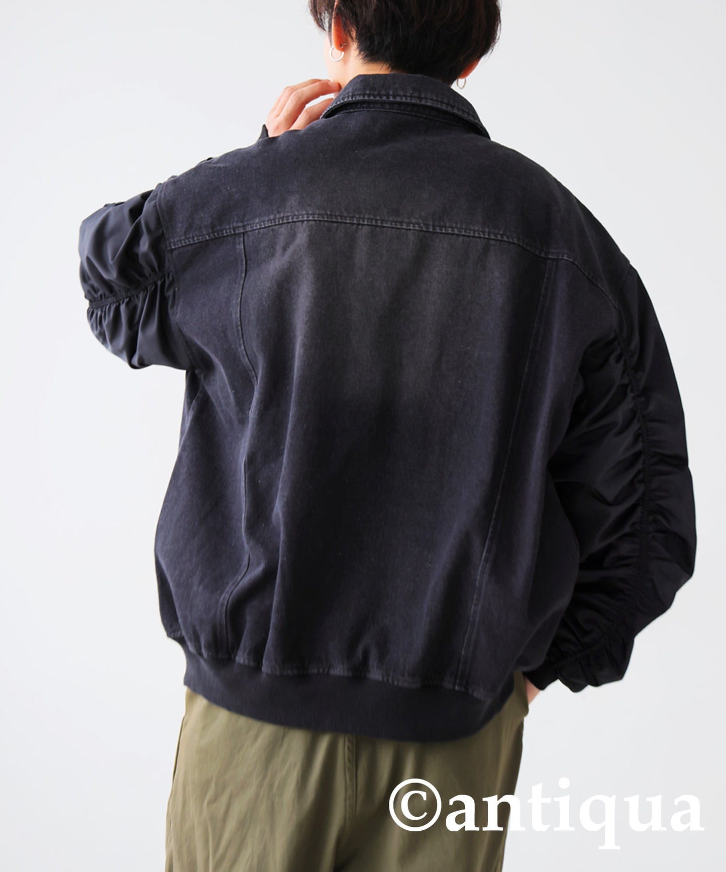 Different Material Docking Denim Jacket Men's