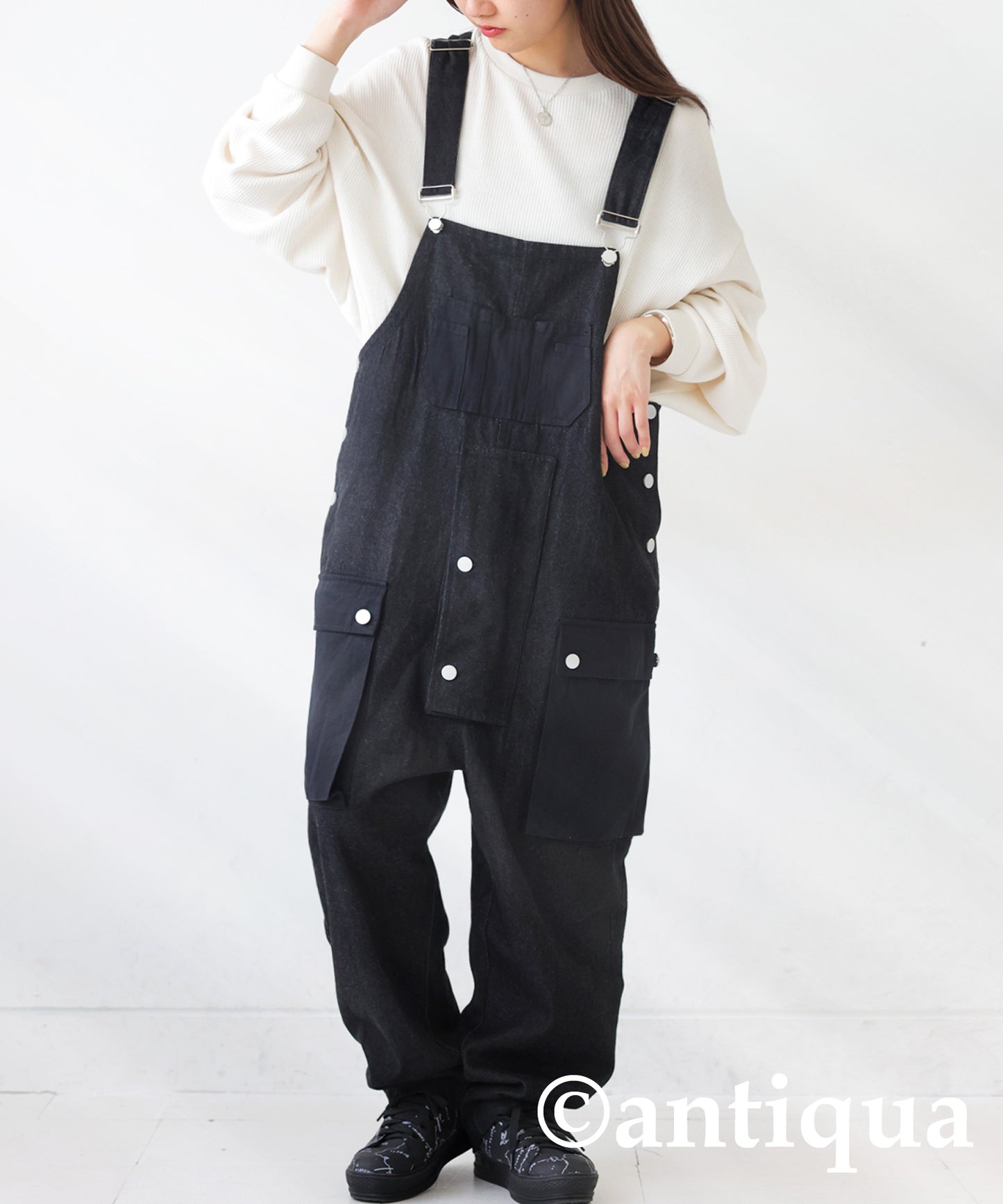 Denim Pocket Overalls Ladies