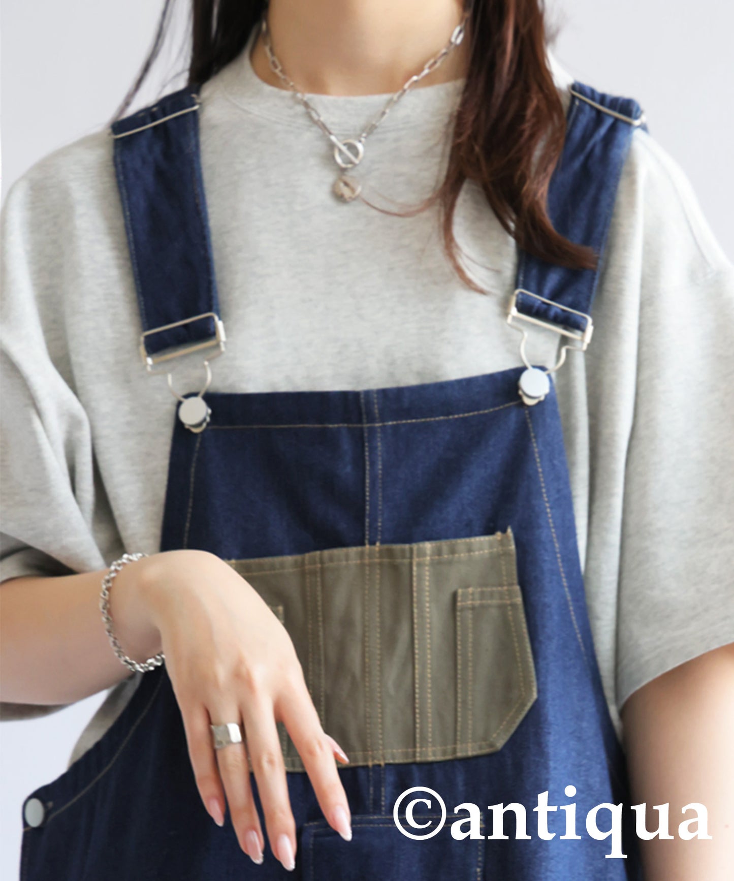 Denim Pocket Overalls Ladies