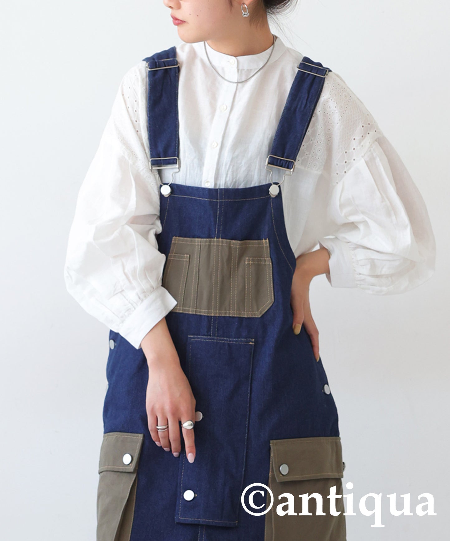 Denim Pocket Overalls Ladies