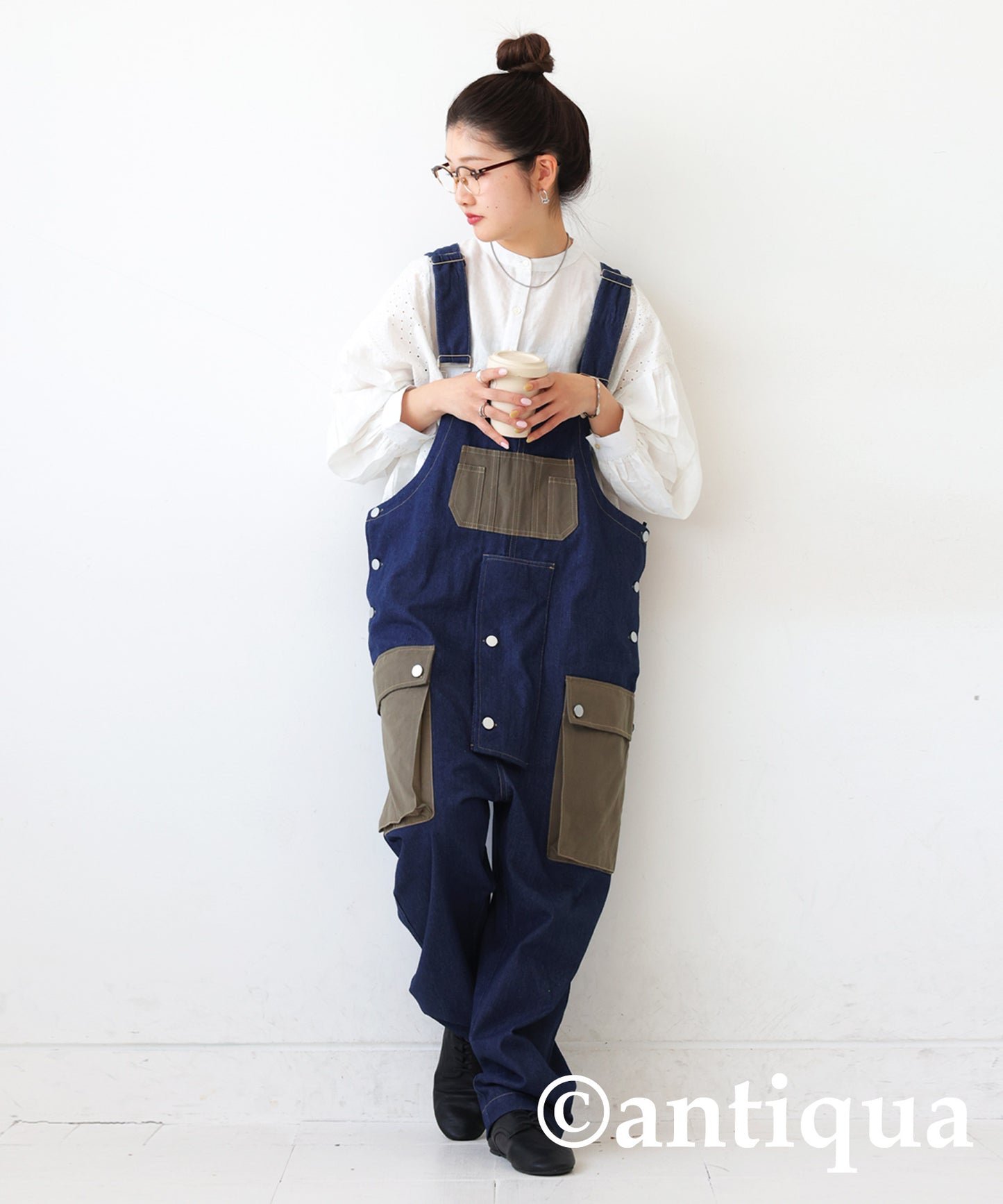 Denim Pocket Overalls Ladies