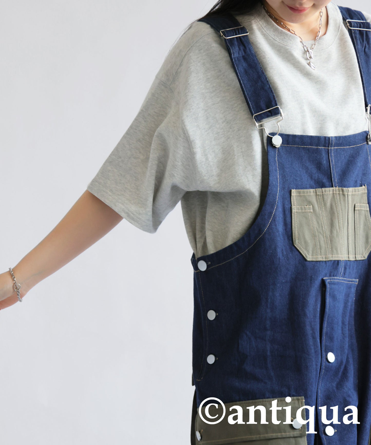 Denim Pocket Overalls Ladies